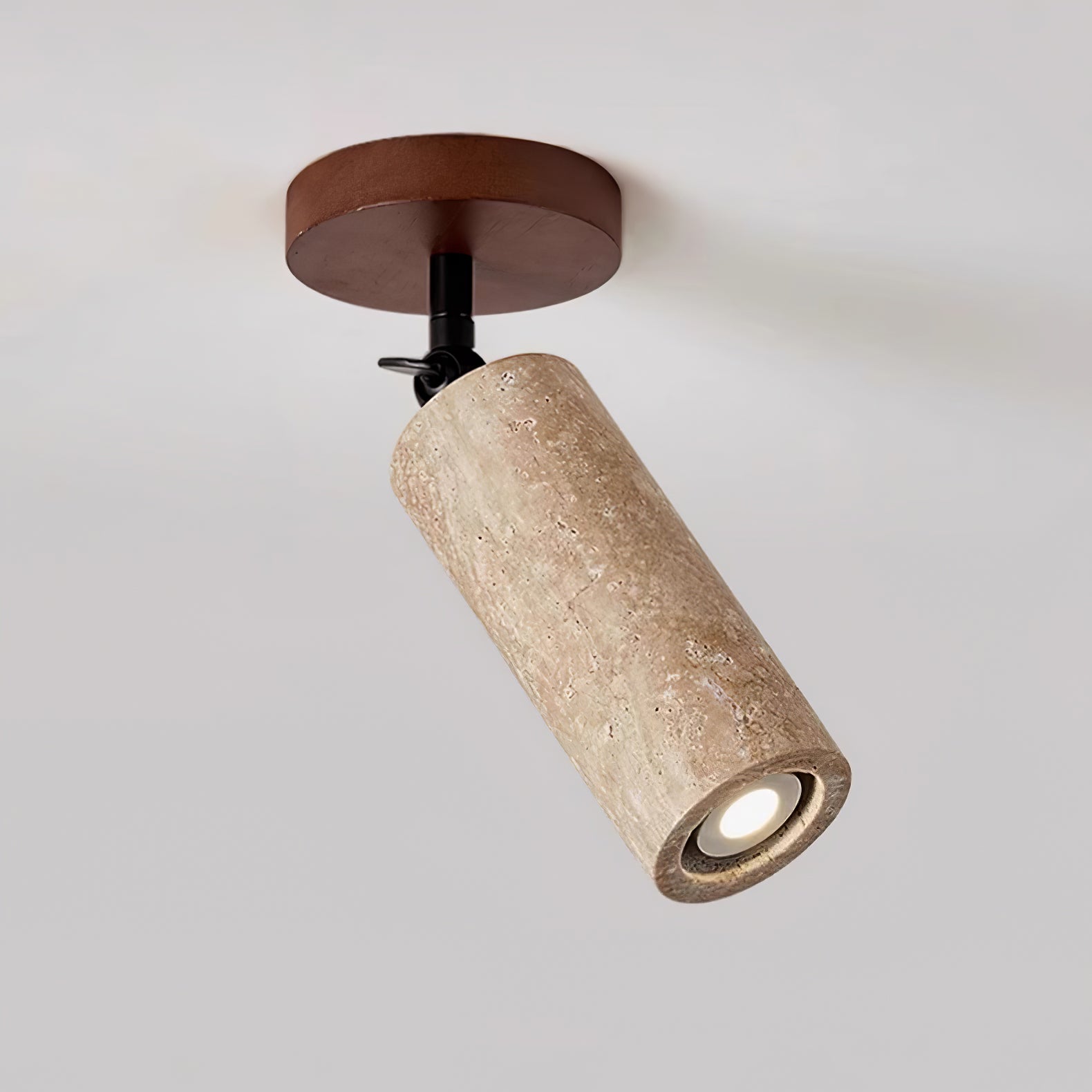 Zarinila Cylindrical-Tube Travertine Wall Light SEO Title - Blowlighting
