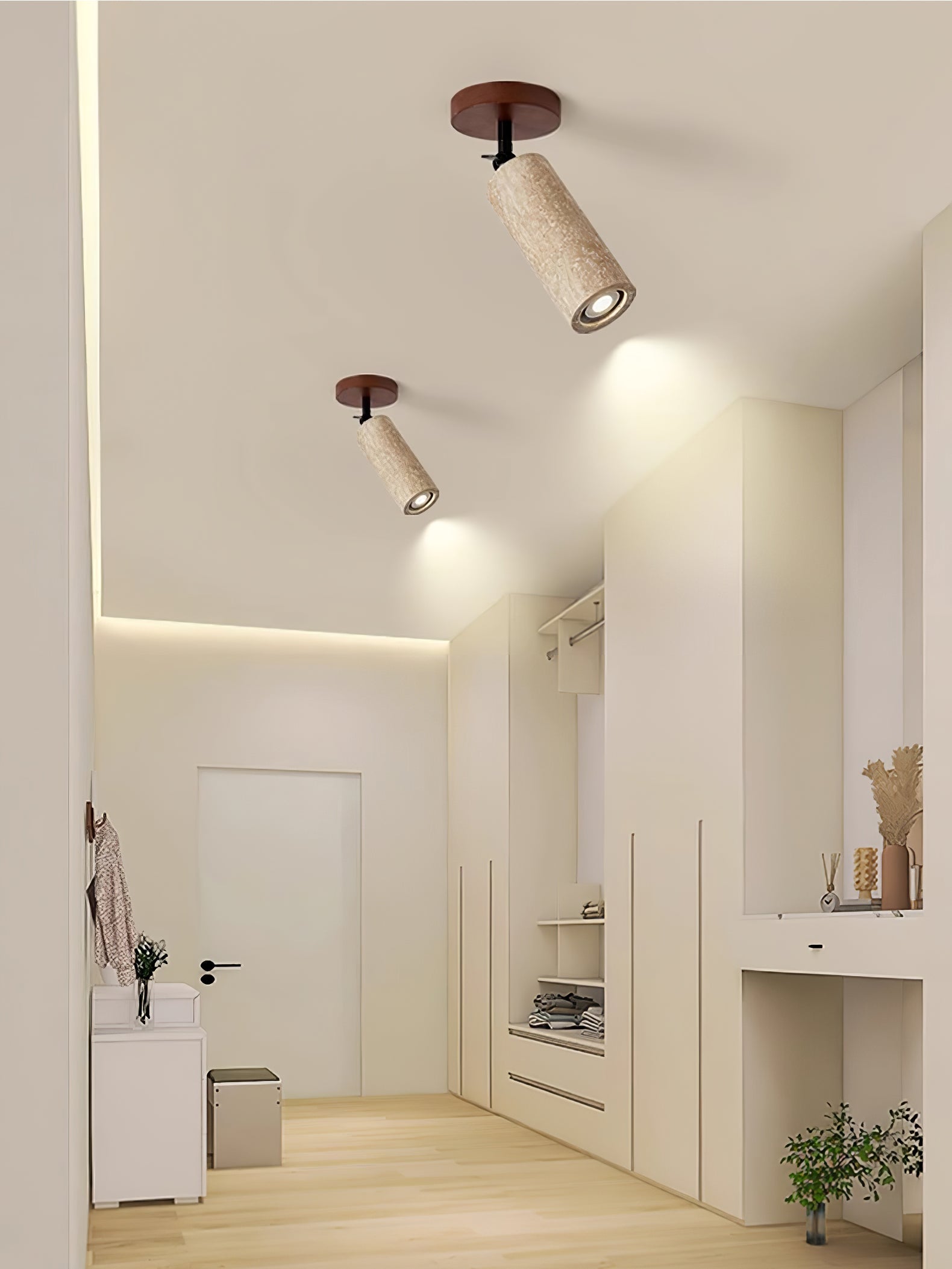 Zarinila Cylindrical-Tube Travertine Wall Light SEO Title - Blowlighting