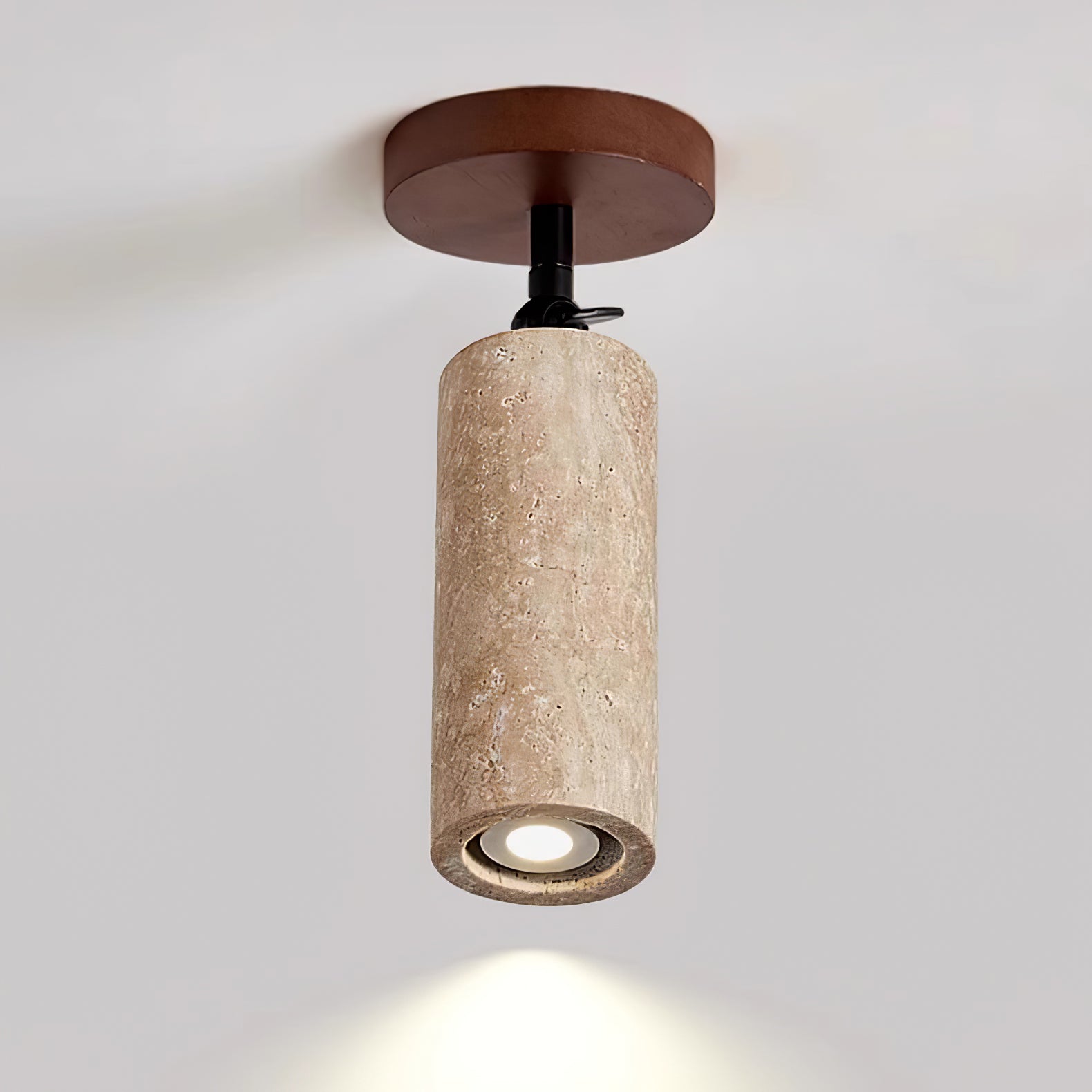 Zarinila Cylindrical-Tube Travertine Wall Light SEO Title - Blowlighting