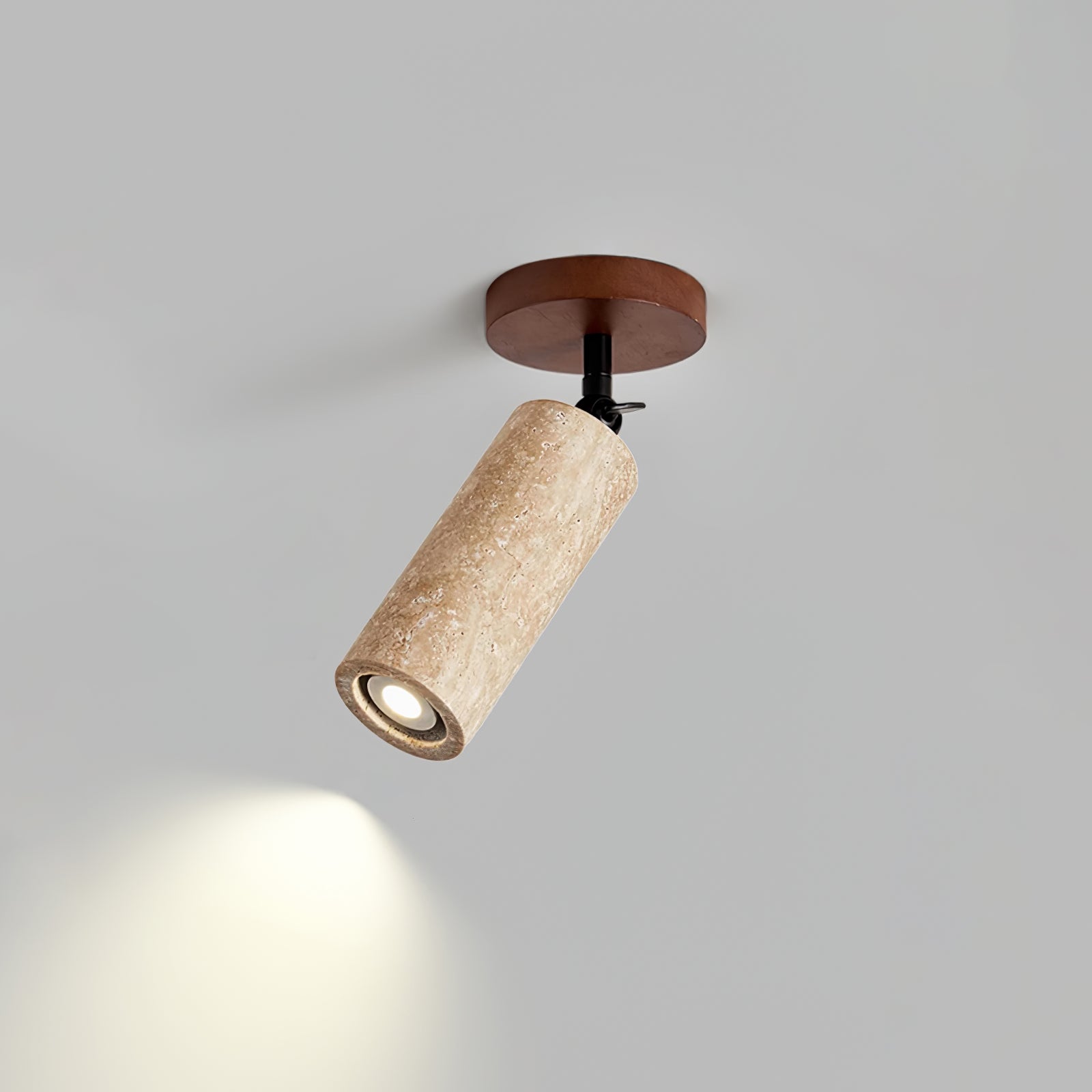Zarinila Cylindrical-Tube Travertine Wall Light SEO Title - Blowlighting