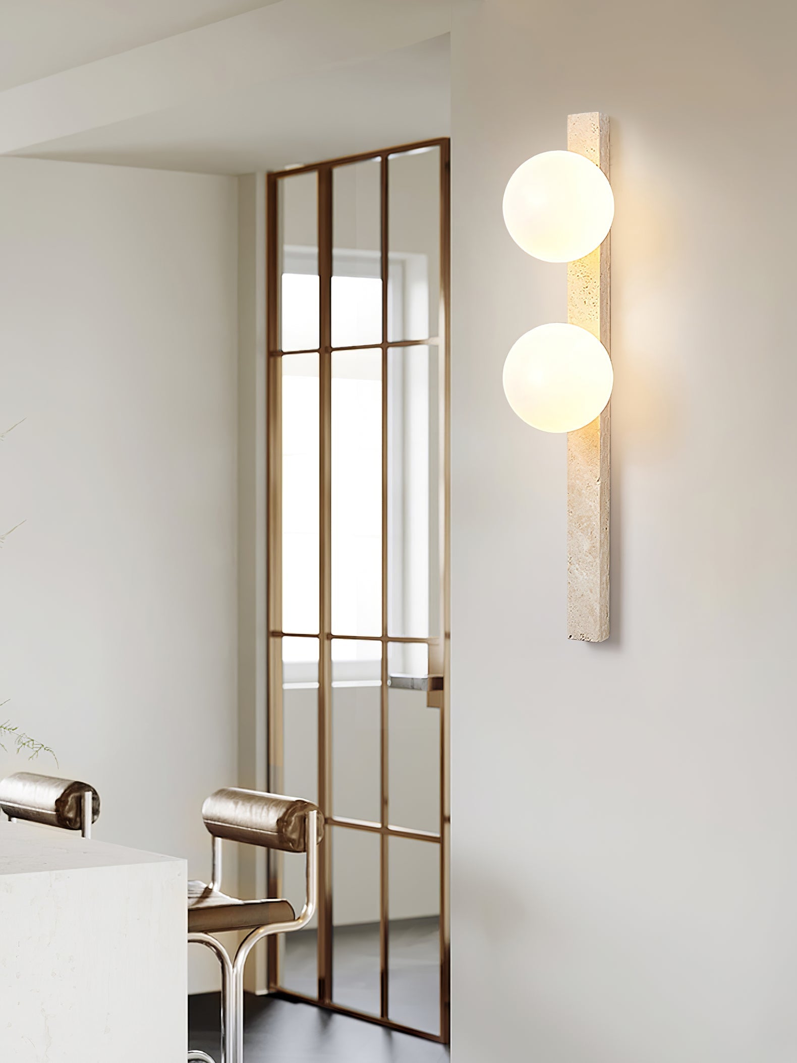 Zoshaira Travertine Wall Light - Blowlighting