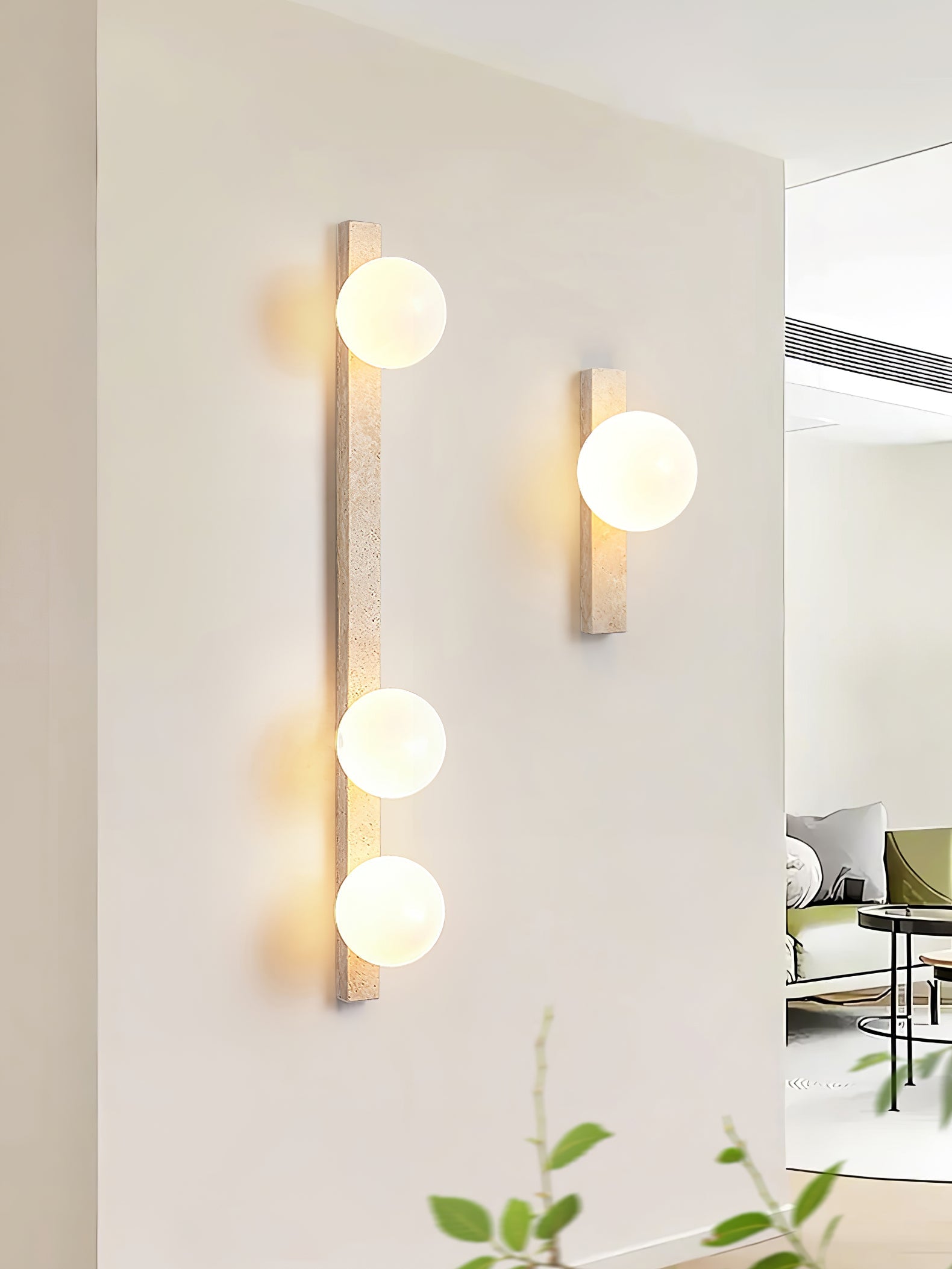 Zoshaira Travertine Wall Light - Blowlighting