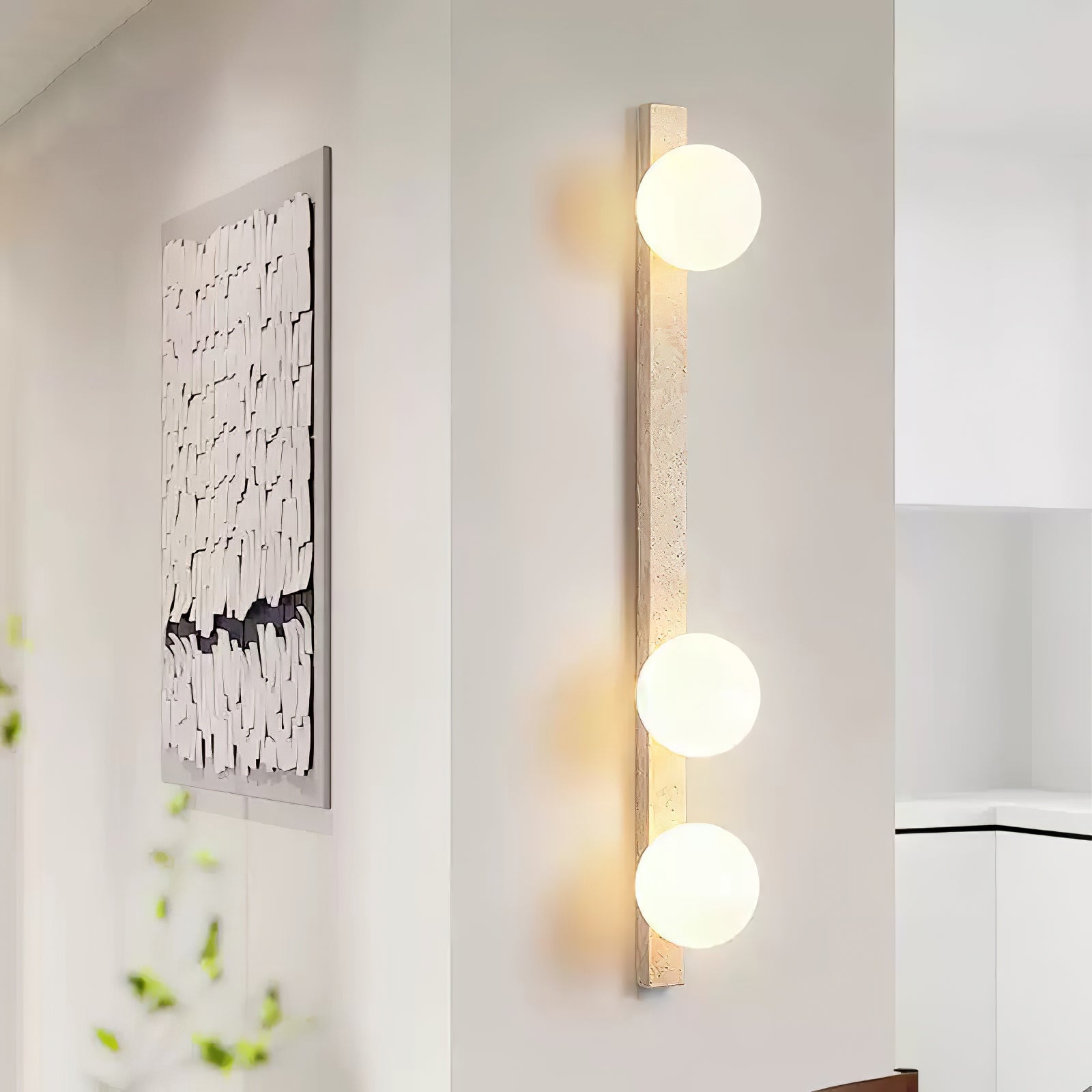 Zoshaira Travertine Wall Light - Blowlighting
