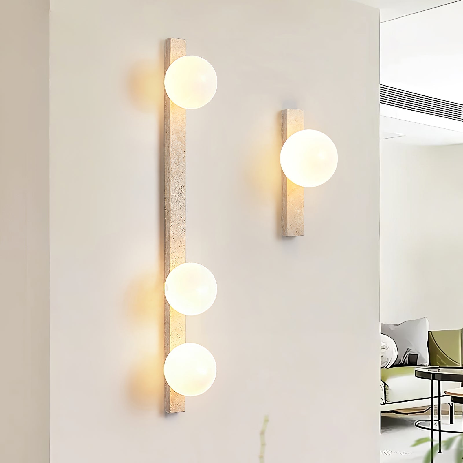 Zoshaira Travertine Wall Light - Blowlighting