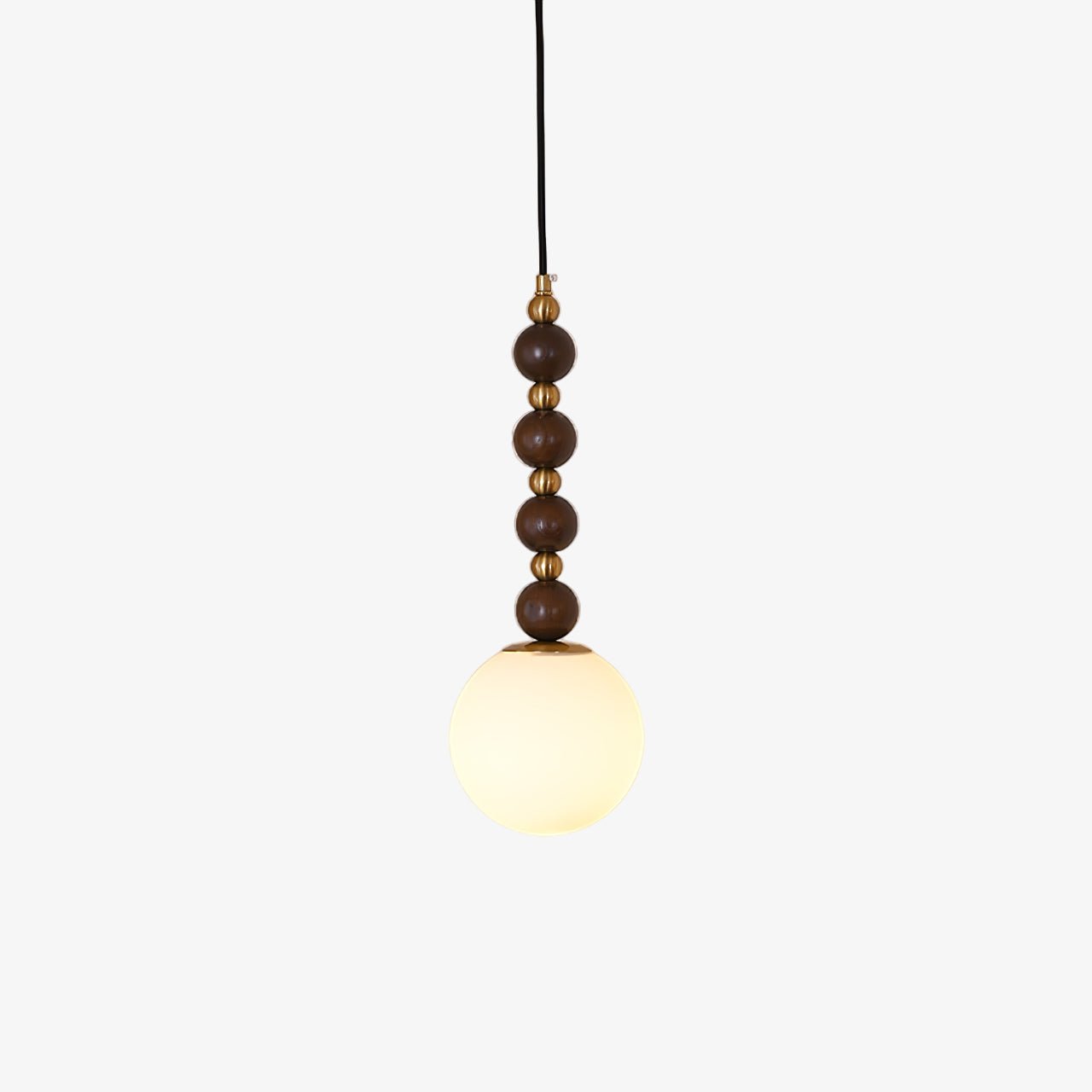 Vertical Walnut Balls Pendant Lamp - Blowlighting