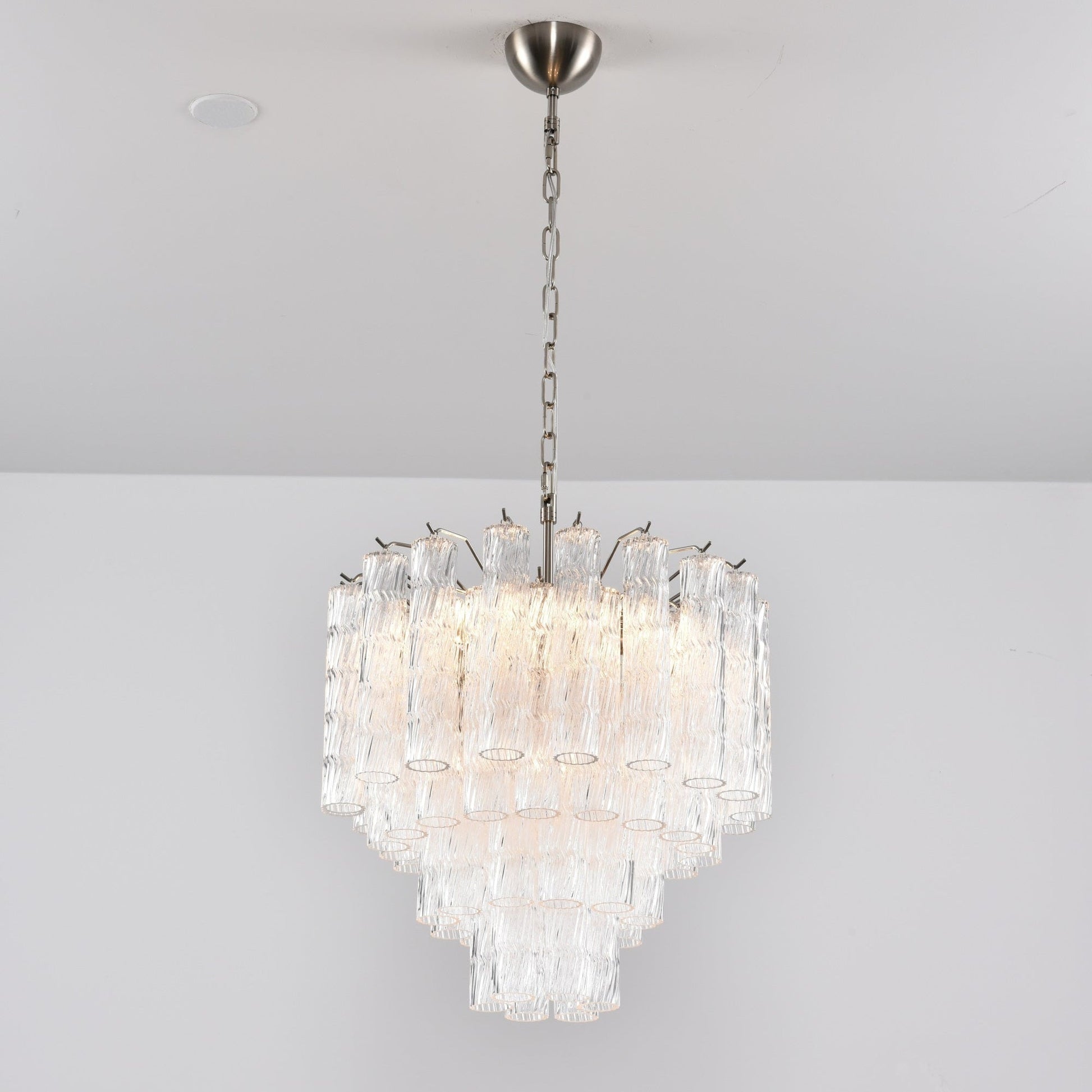 Aurora Chandelier Murano Glass Tiered Cascading Waves - Blowlighting