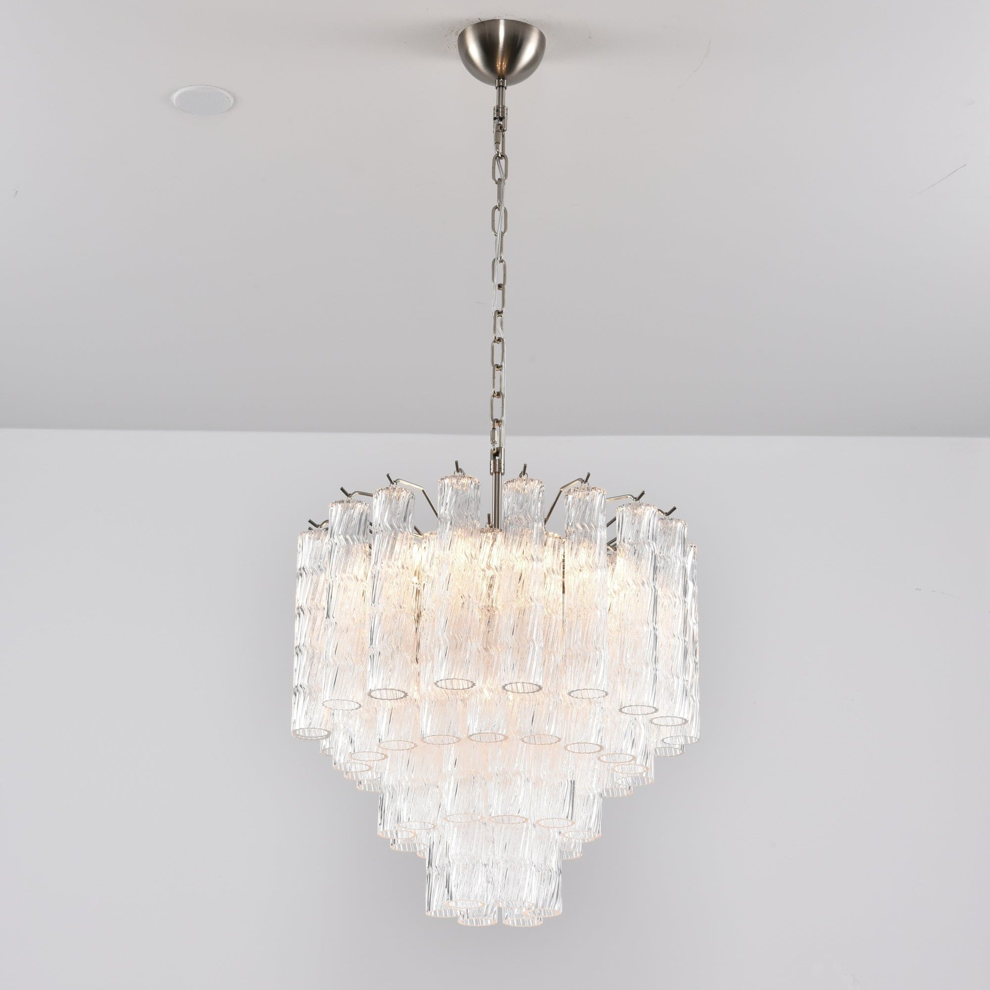 Aurora Chandelier Murano Glass Tiered Cascading Waves - Blowlighting