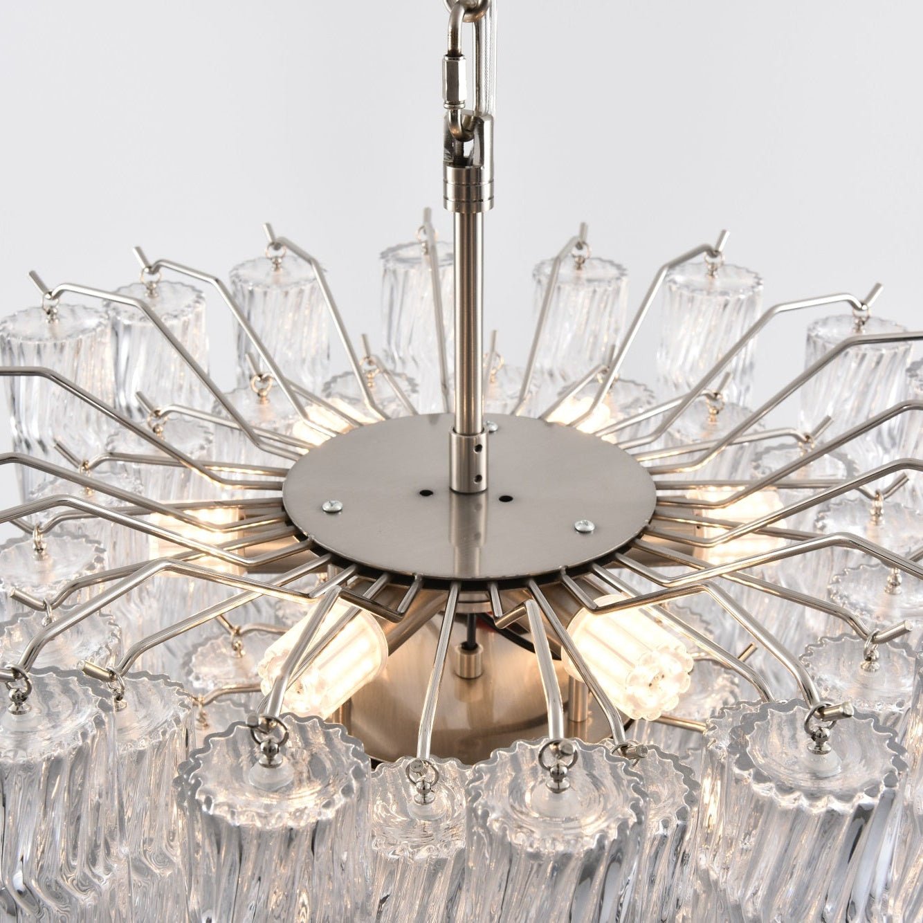 Aurora Chandelier Murano Glass Tiered Cascading Waves - Blowlighting