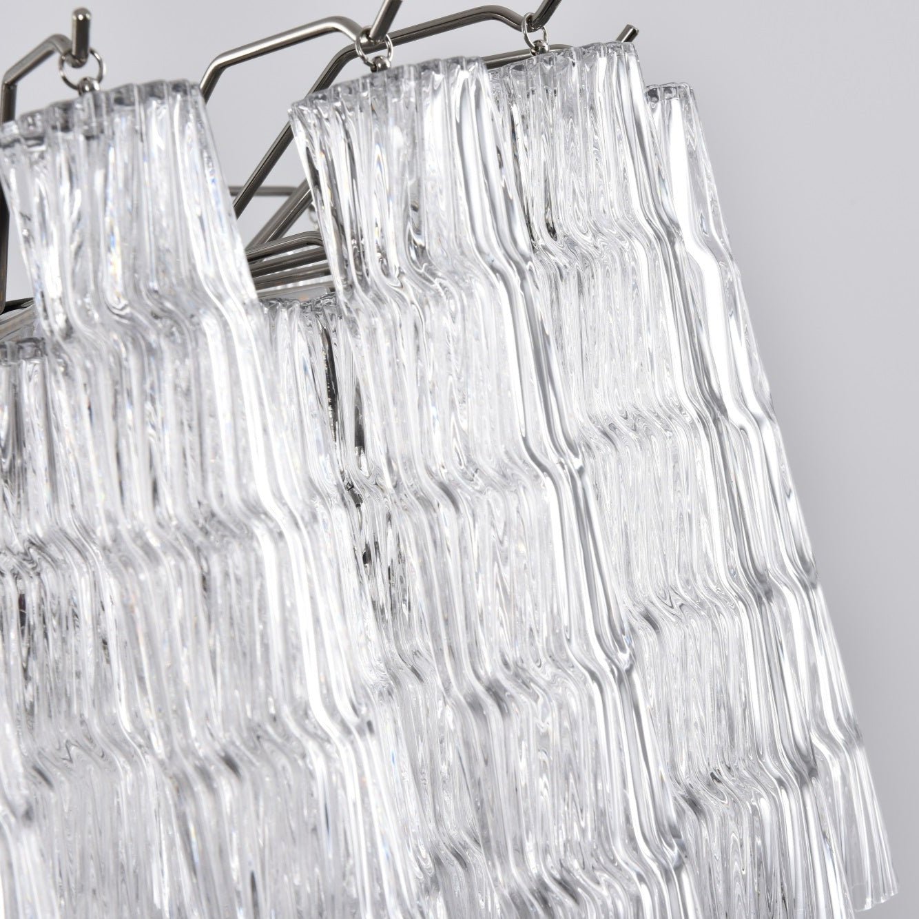 Aurora Chandelier Murano Glass Tiered Cascading Waves - Blowlighting