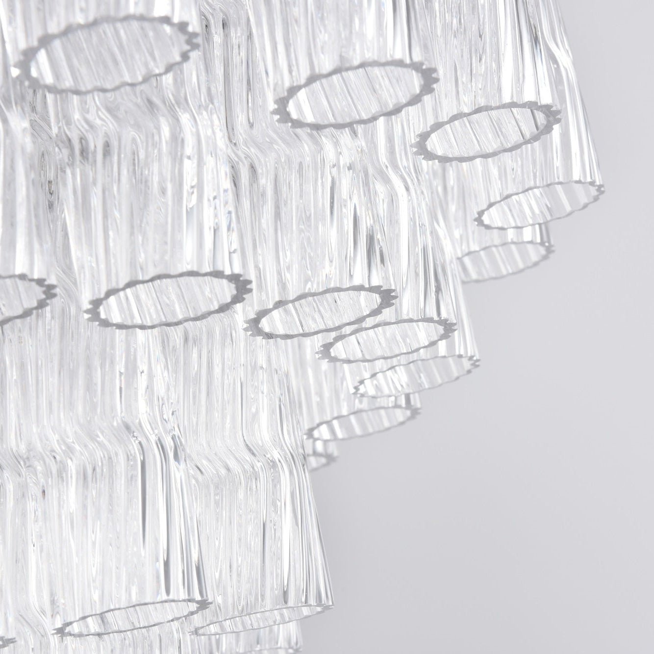 Aurora Chandelier Murano Glass Tiered Cascading Waves - Blowlighting