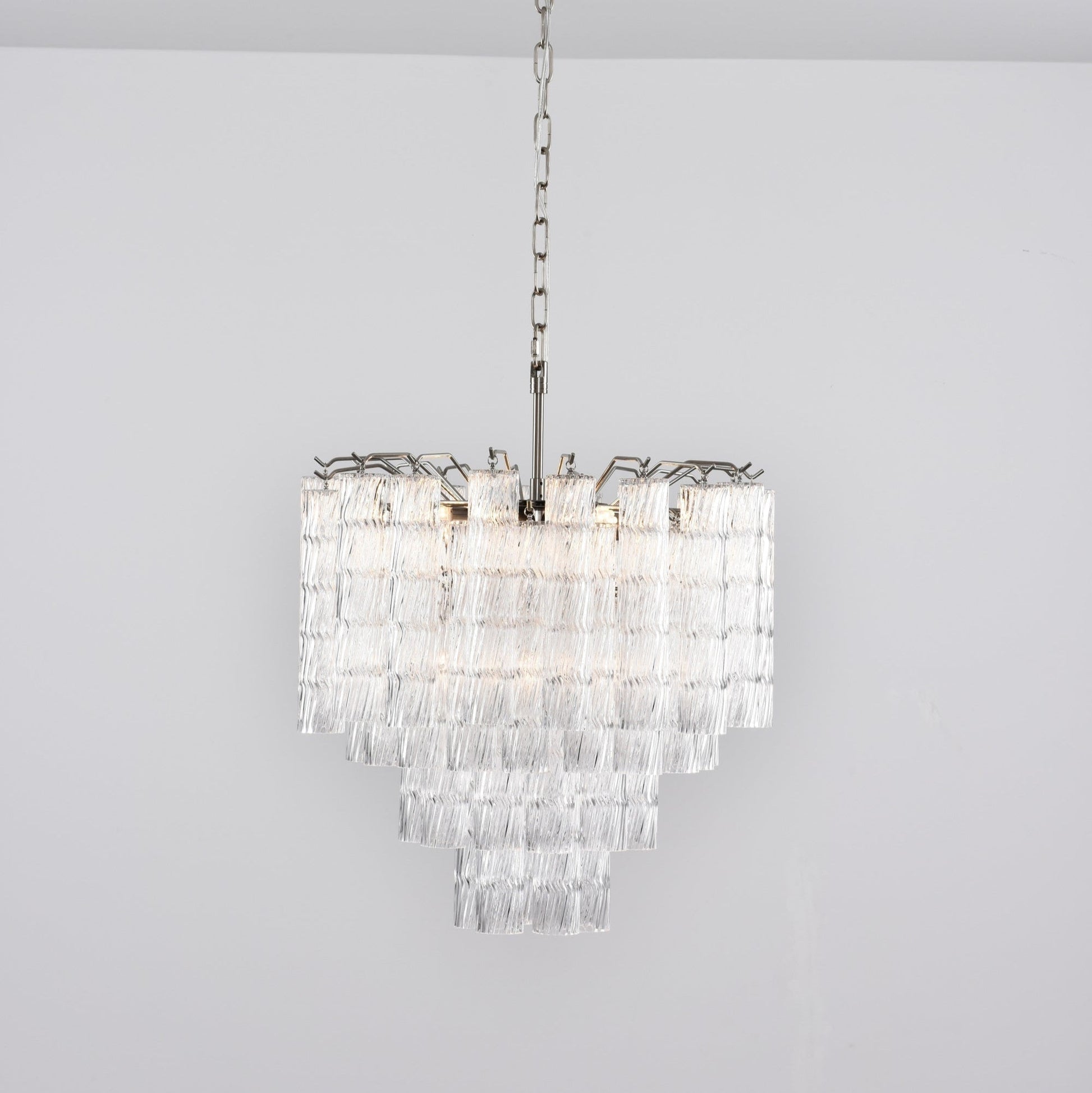 Aurora Chandelier Murano Glass Tiered Cascading Waves - Blowlighting
