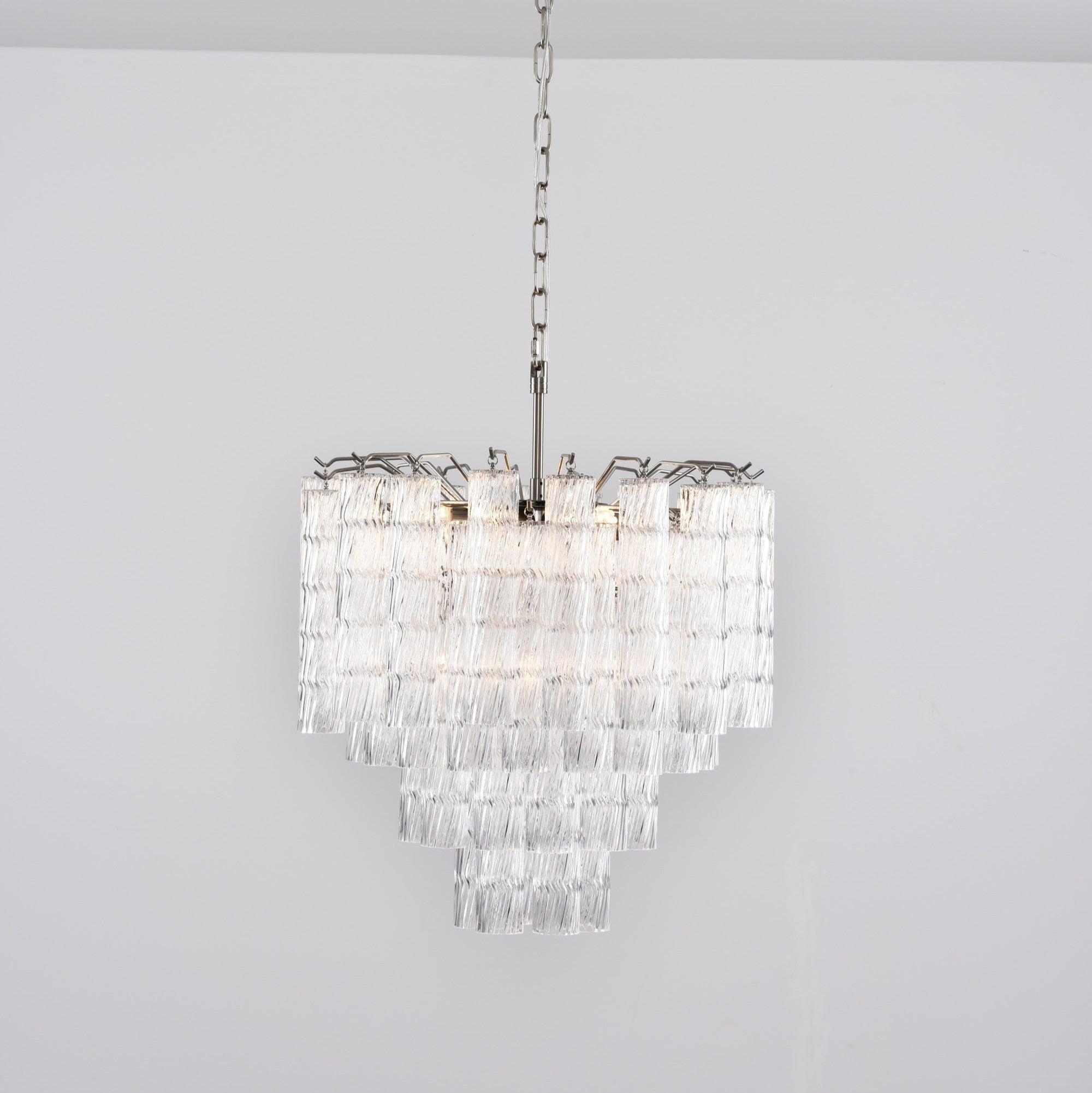 Aurora Chandelier Murano Glass Tiered Cascading Waves - Blowlighting