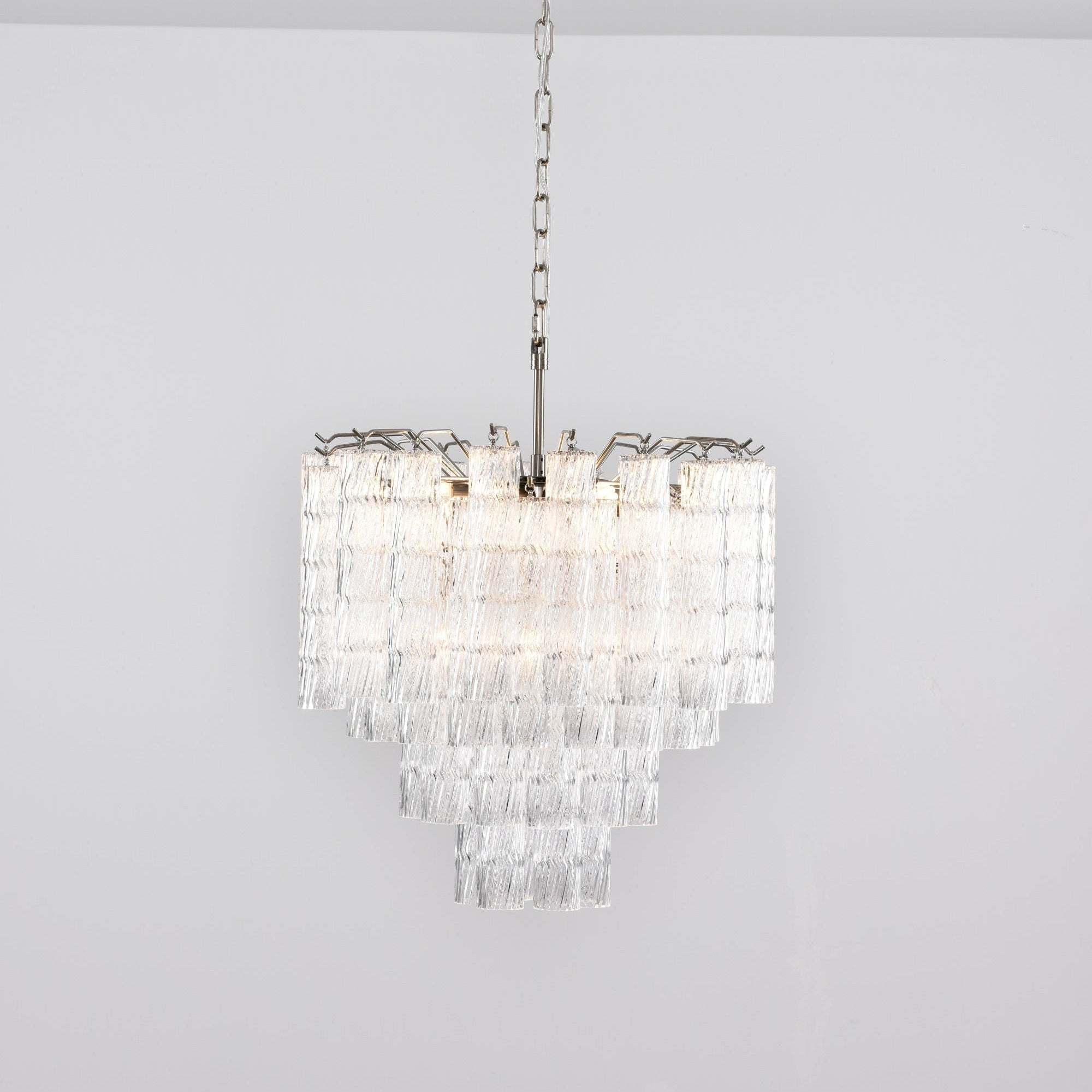 Aurora Chandelier Murano Glass Tiered Cascading Waves - Blowlighting