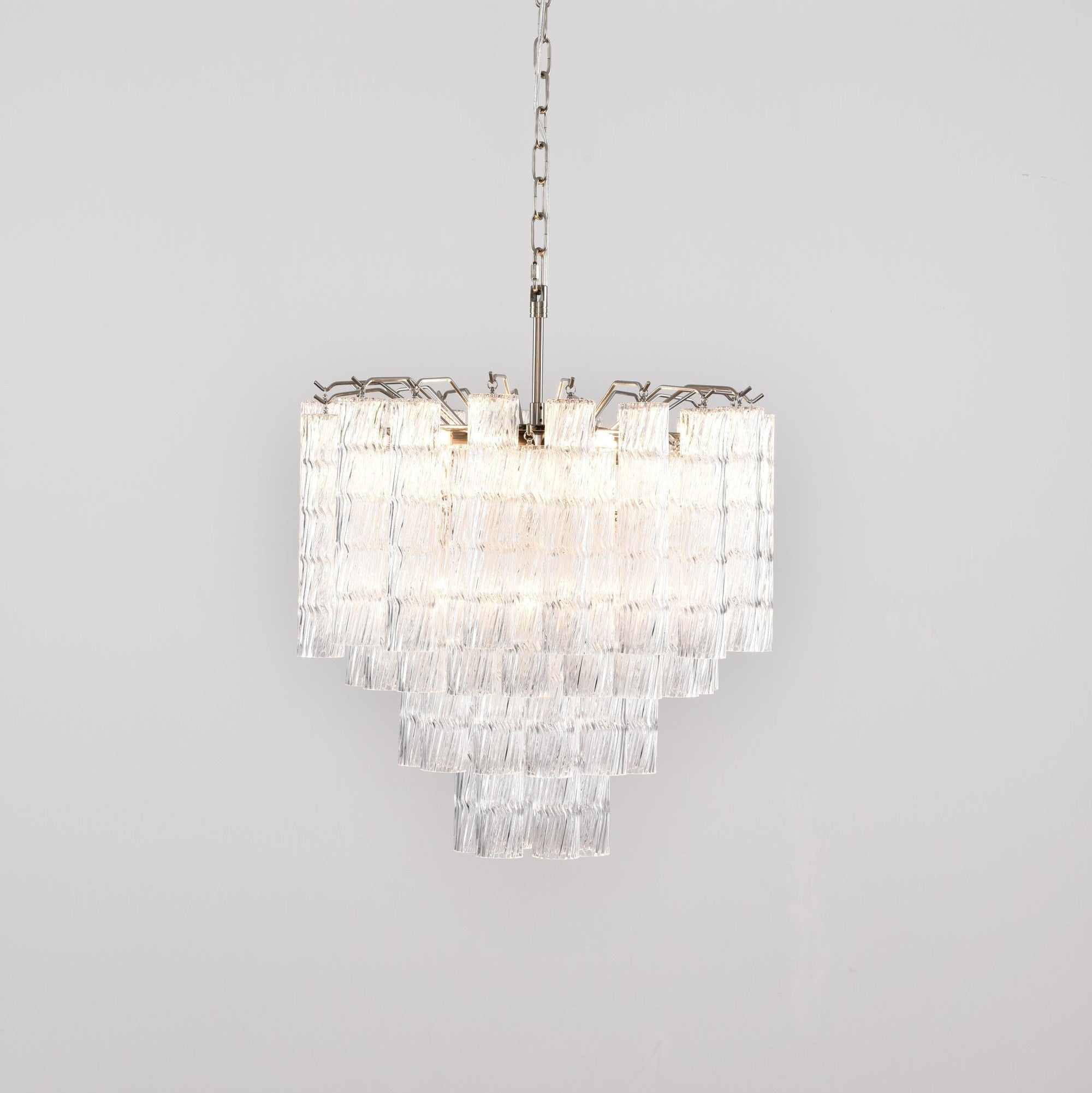 Aurora Chandelier Murano Glass Tiered Cascading Waves - Blowlighting
