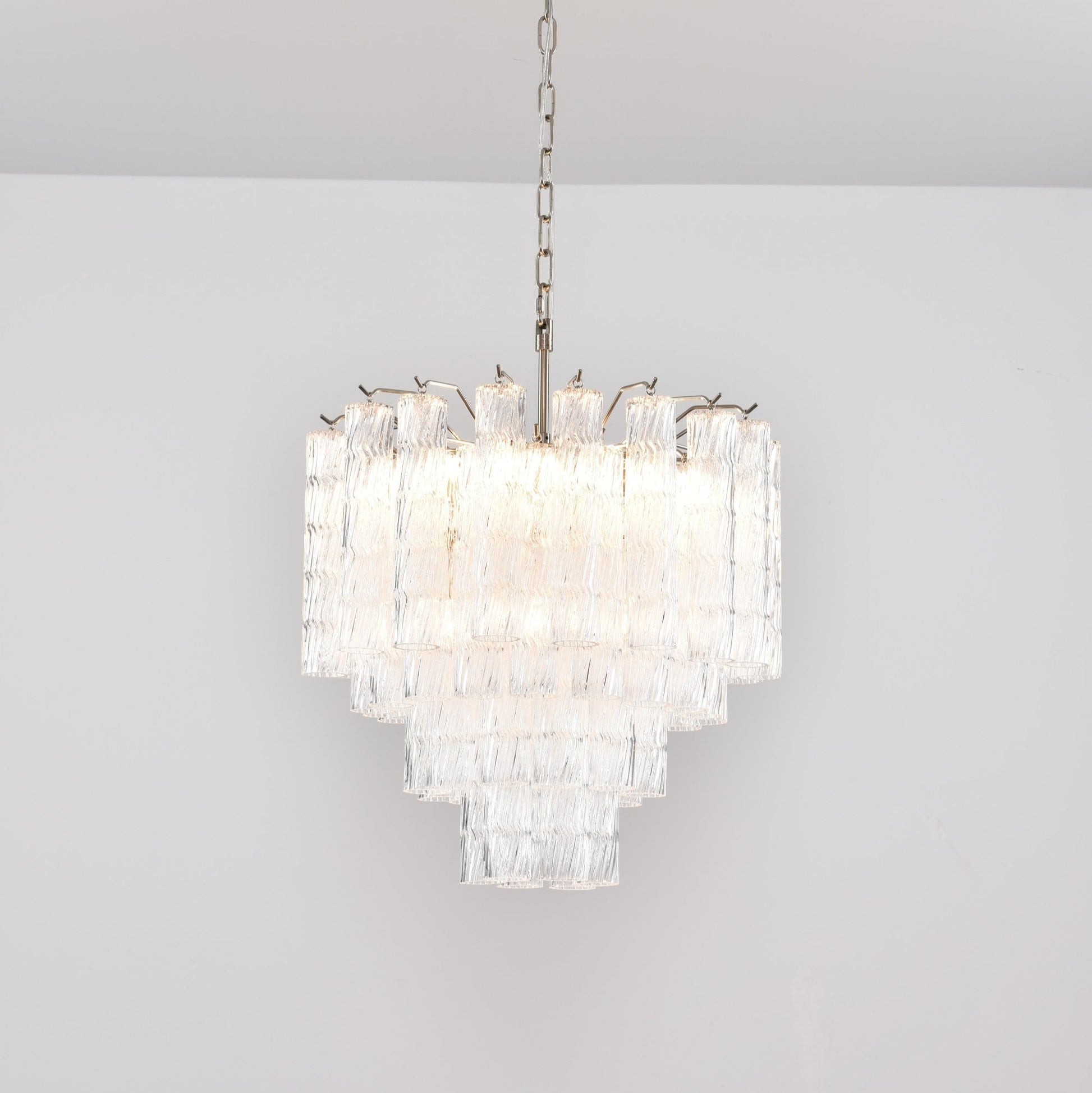 Aurora Chandelier Murano Glass Tiered Cascading Waves - Blowlighting