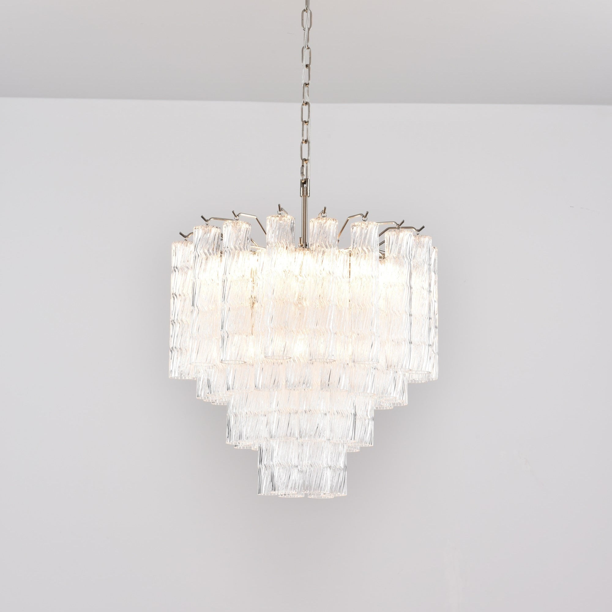 Aurora Chandelier Murano Glass Tiered Cascading Waves - Blowlighting