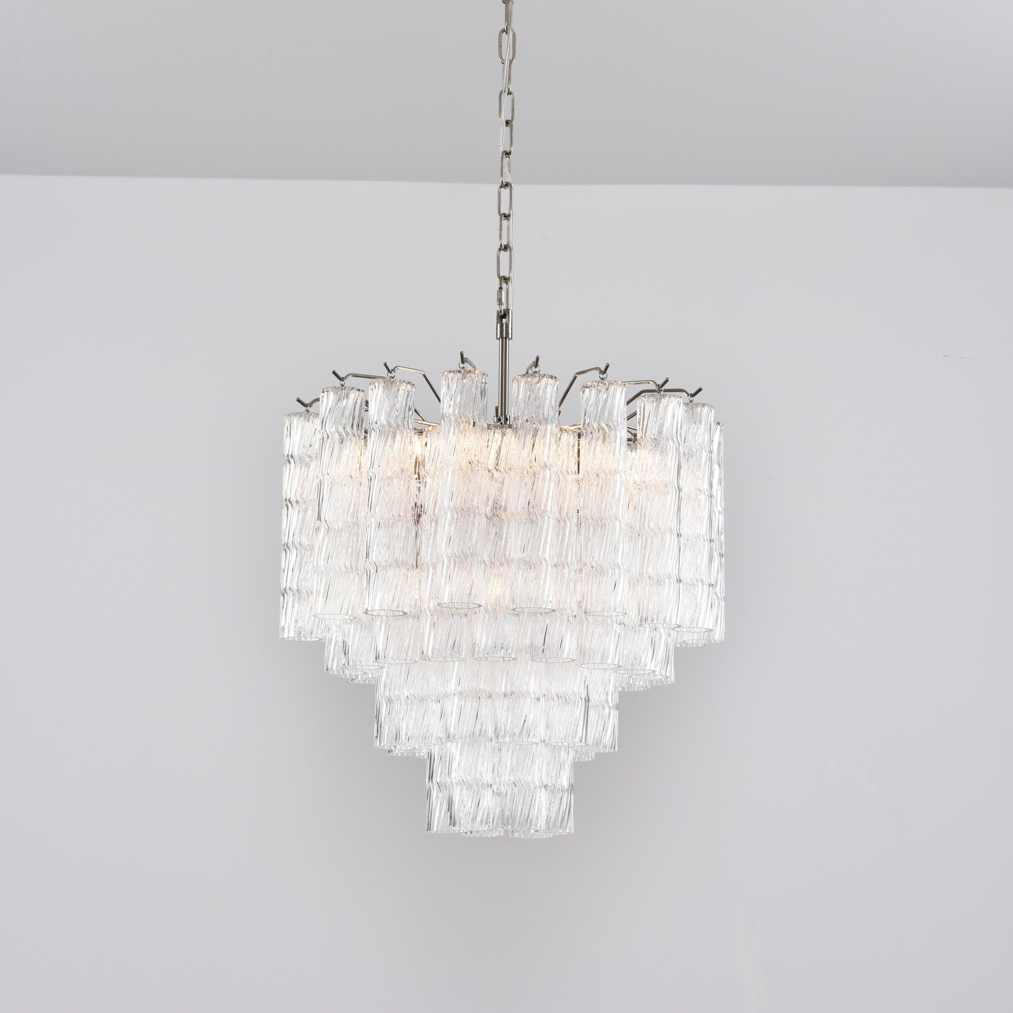 Aurora Chandelier Murano Glass Tiered Cascading Waves - Blowlighting