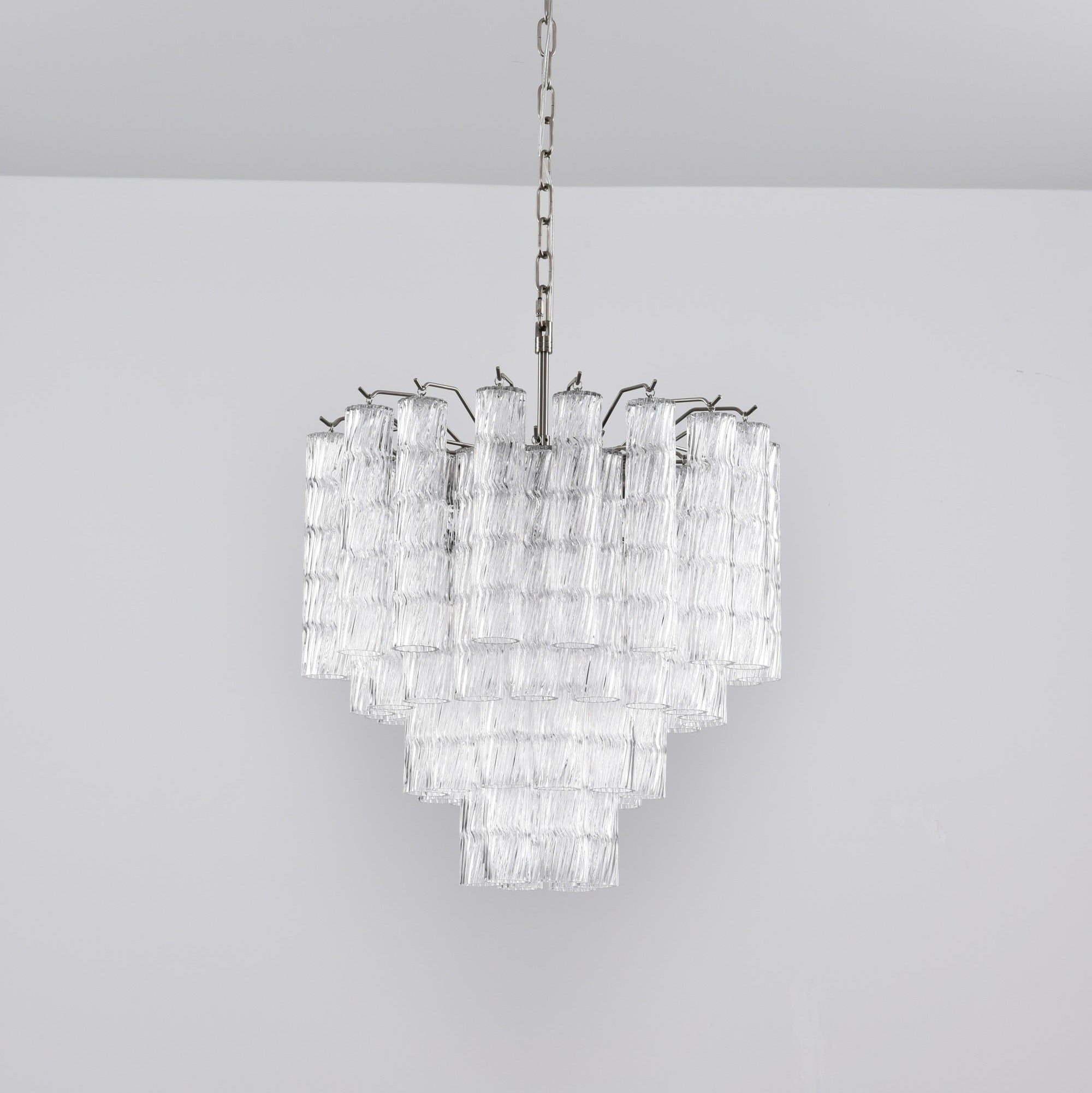 Aurora Chandelier Murano Glass Tiered Cascading Waves - Blowlighting
