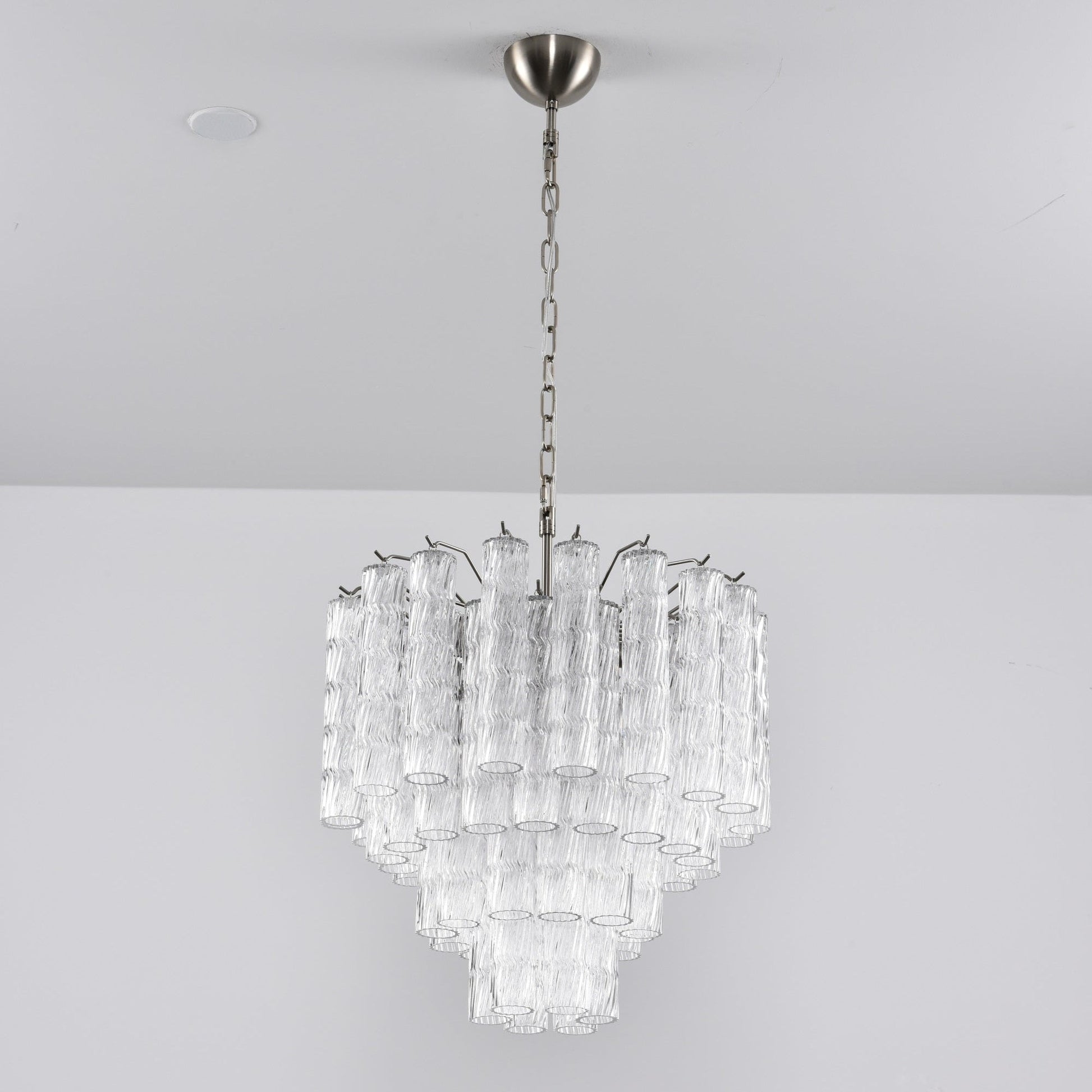Aurora Chandelier Murano Glass Tiered Cascading Waves - Blowlighting