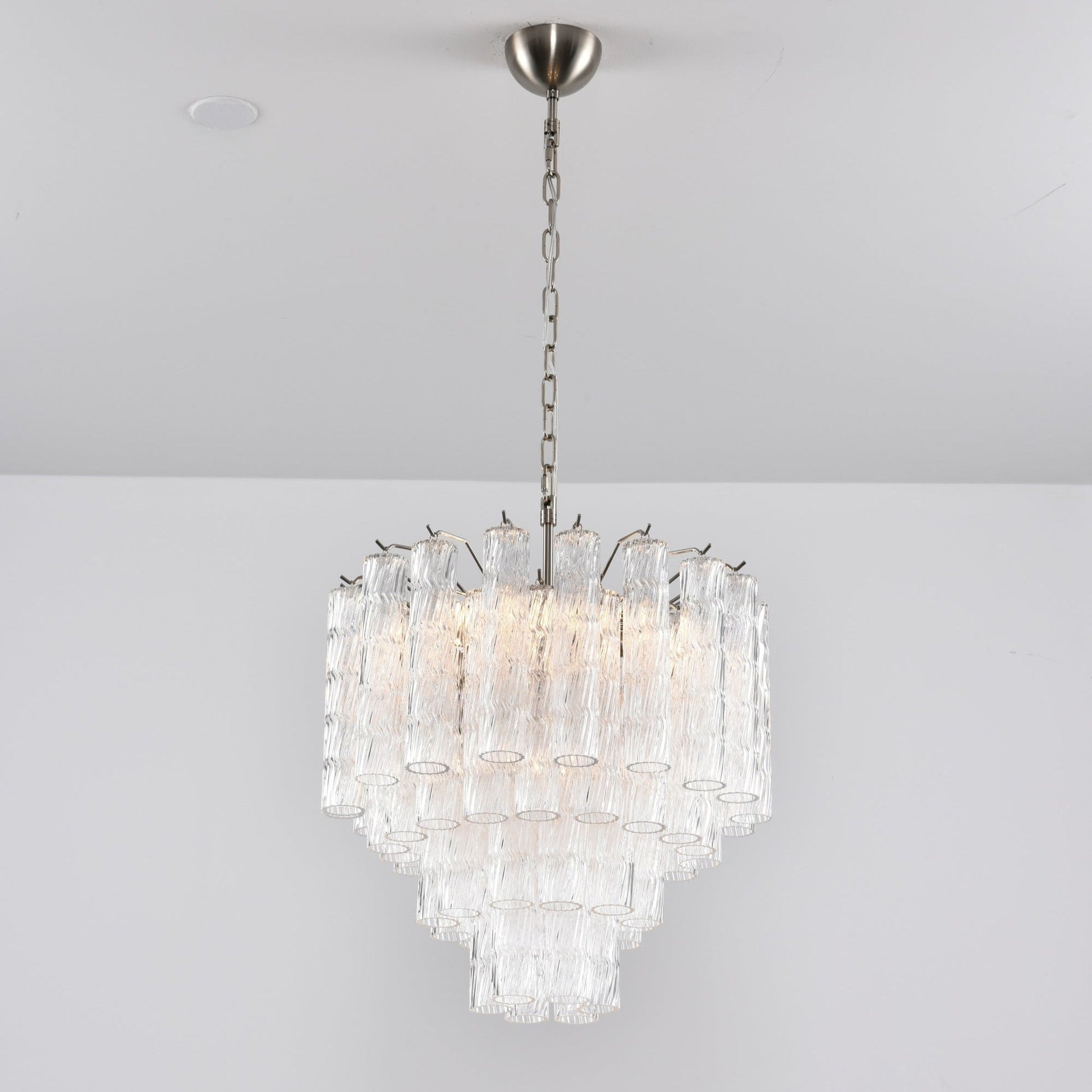 Aurora Chandelier Murano Glass Tiered Cascading Waves - Blowlighting
