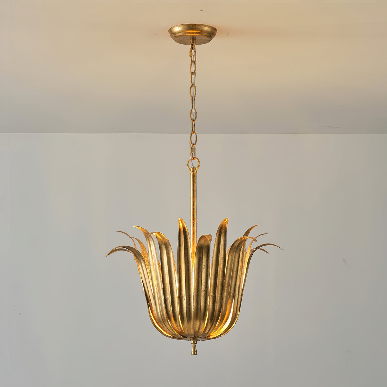 Vicenzio Vintage Metal Leaf Pendant Light