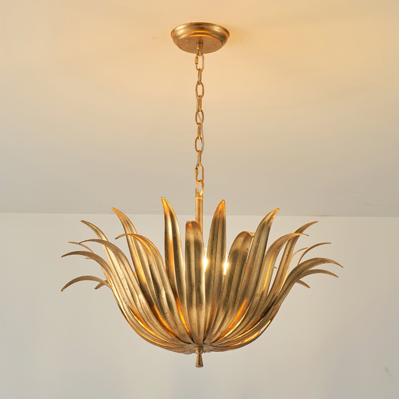 Vicenzio Vintage Metal Leaf Pendant Light