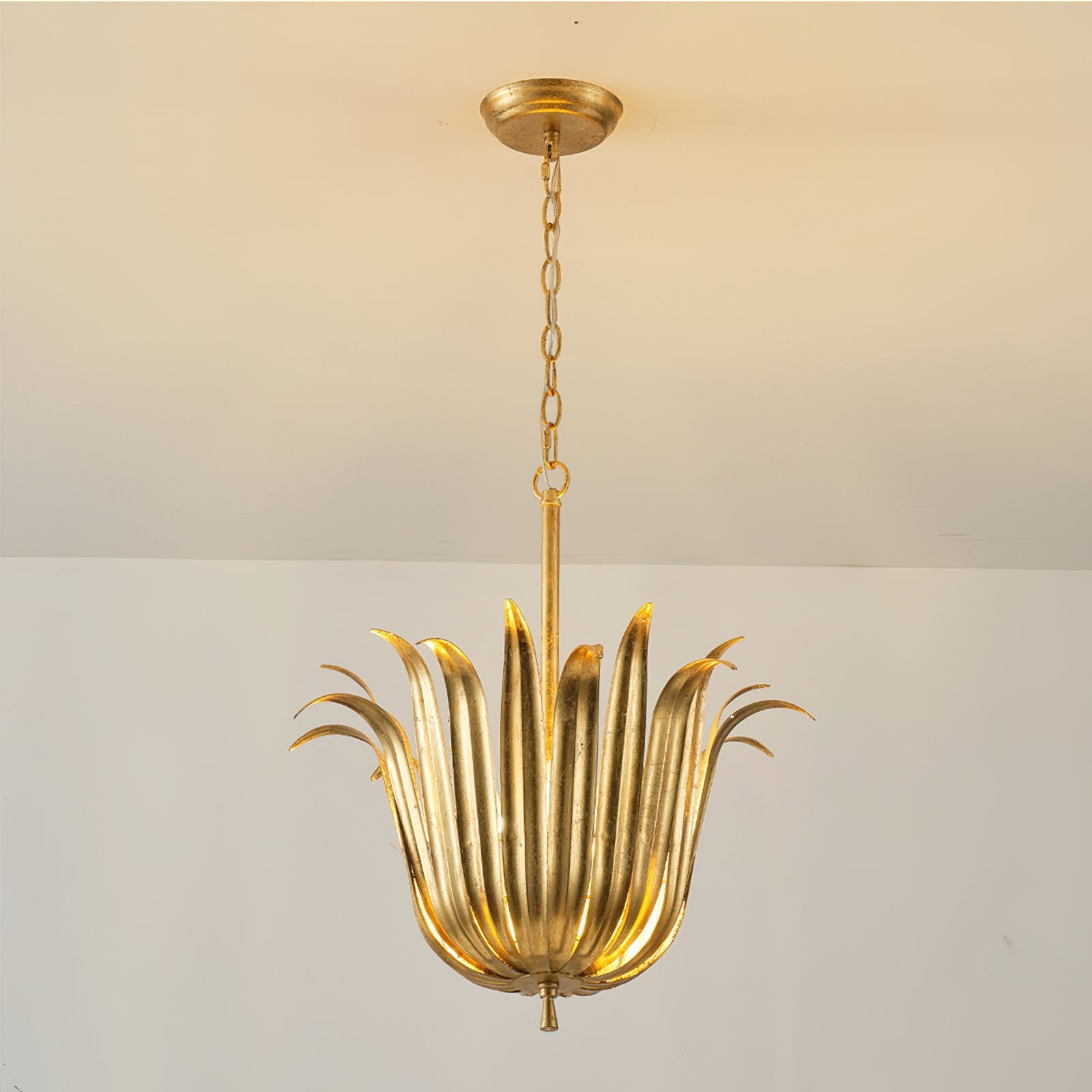 Vicenzio Vintage Metal Leaf Pendant Light