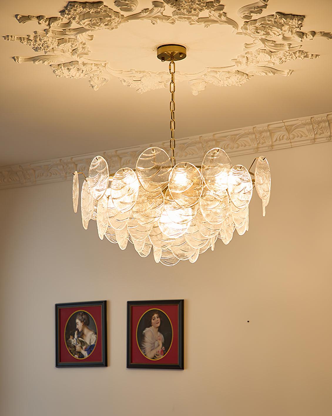 Leaf Vintage Glass Chandelier - Blowlighting