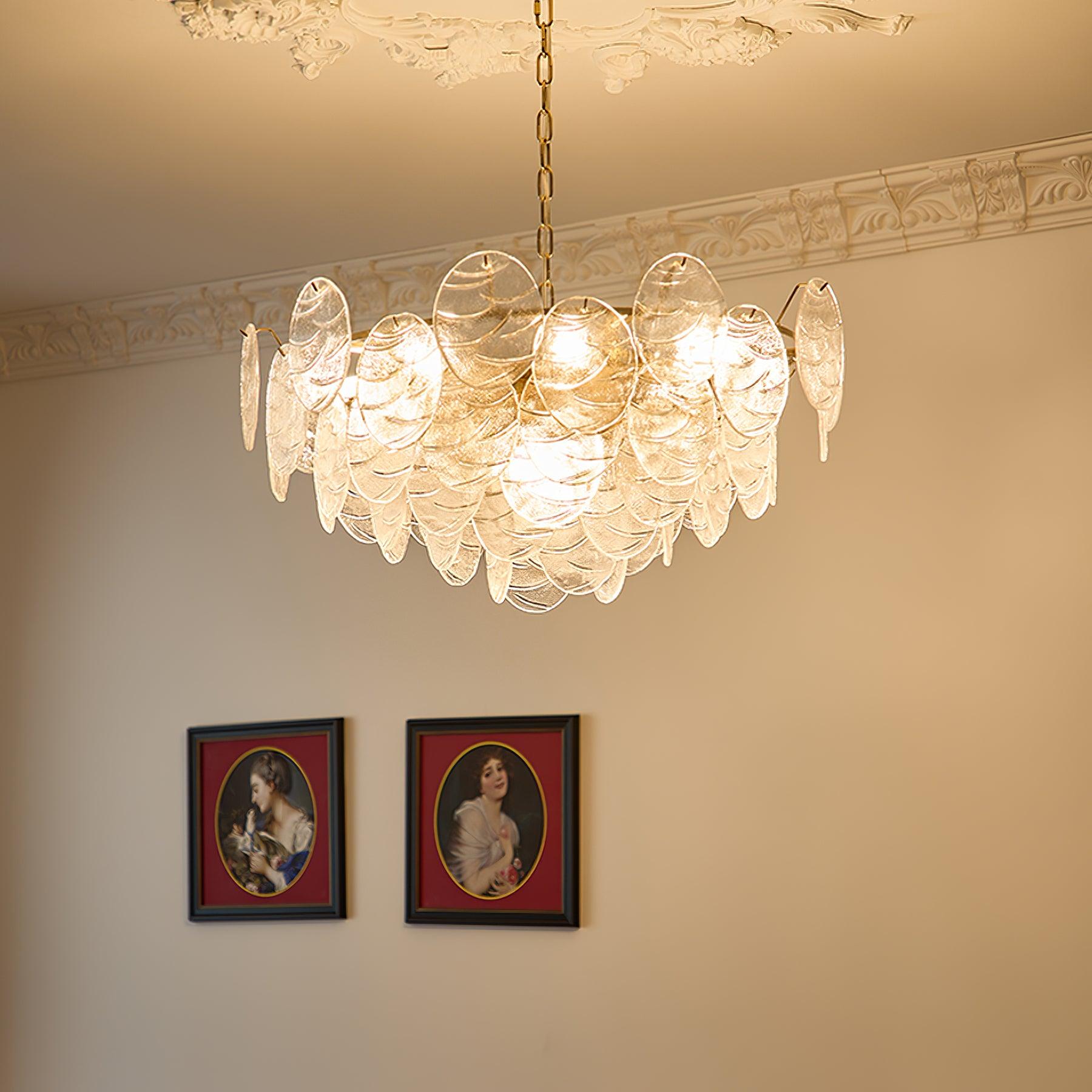 Leaf Vintage Glass Chandelier - Blowlighting