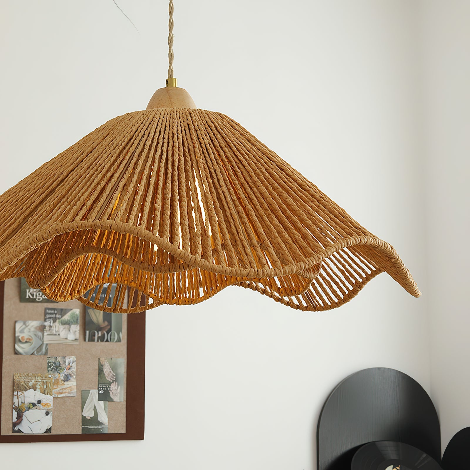 Vilna Oriental Rattan Pendant Light