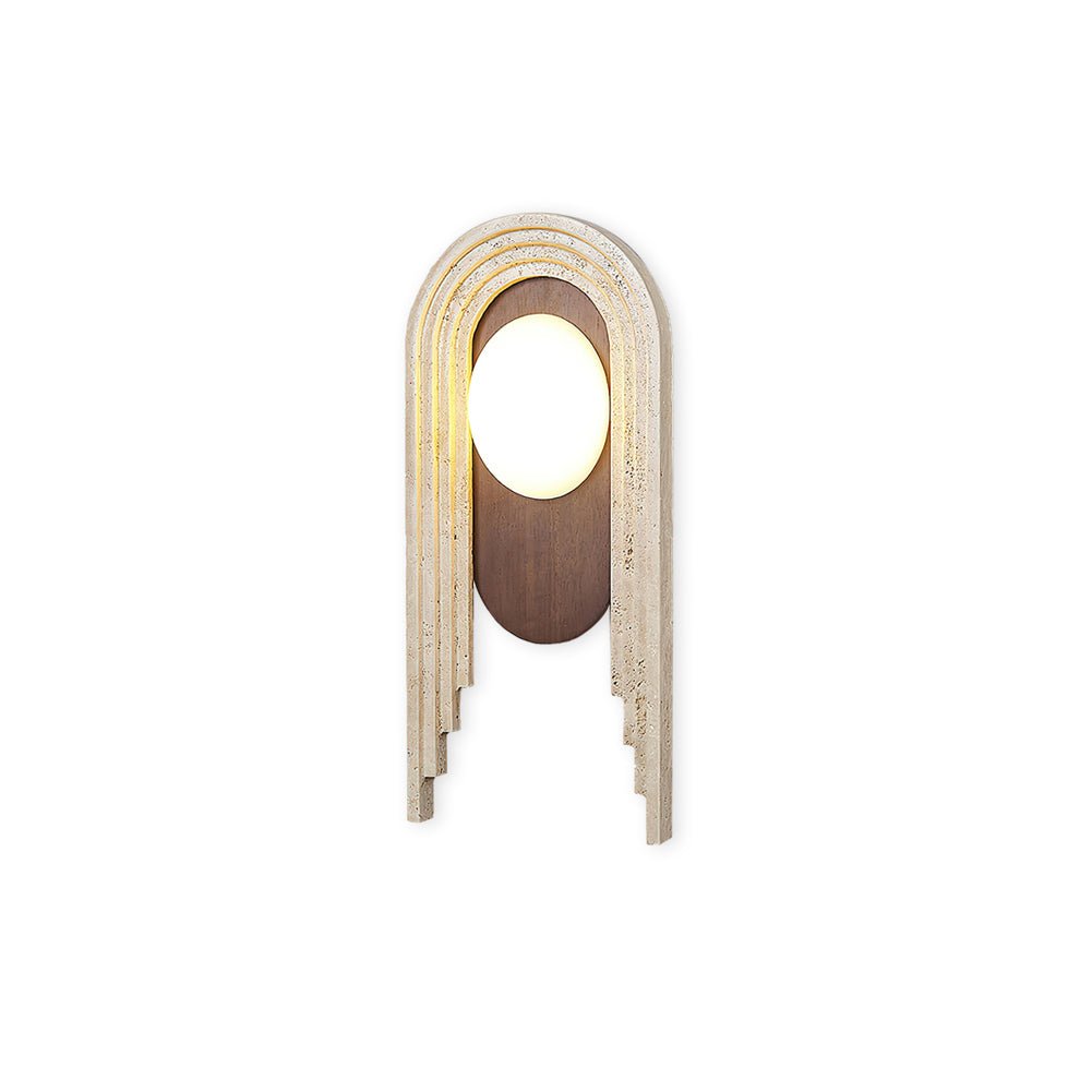 Uloryra Arch-Frame Travertine Wall Light - Blowlighting