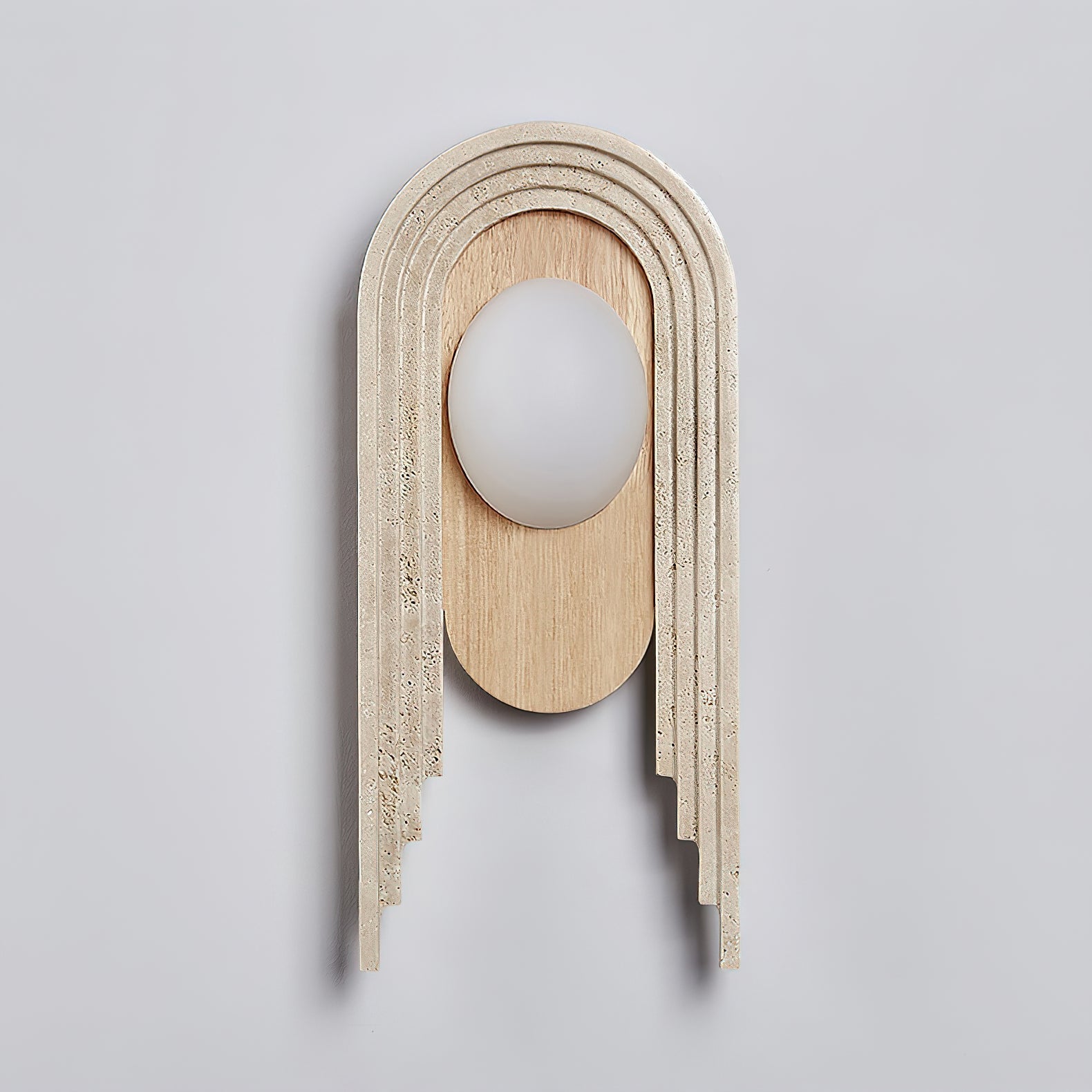 Uloryra Arch-Frame Travertine Wall Light - Blowlighting