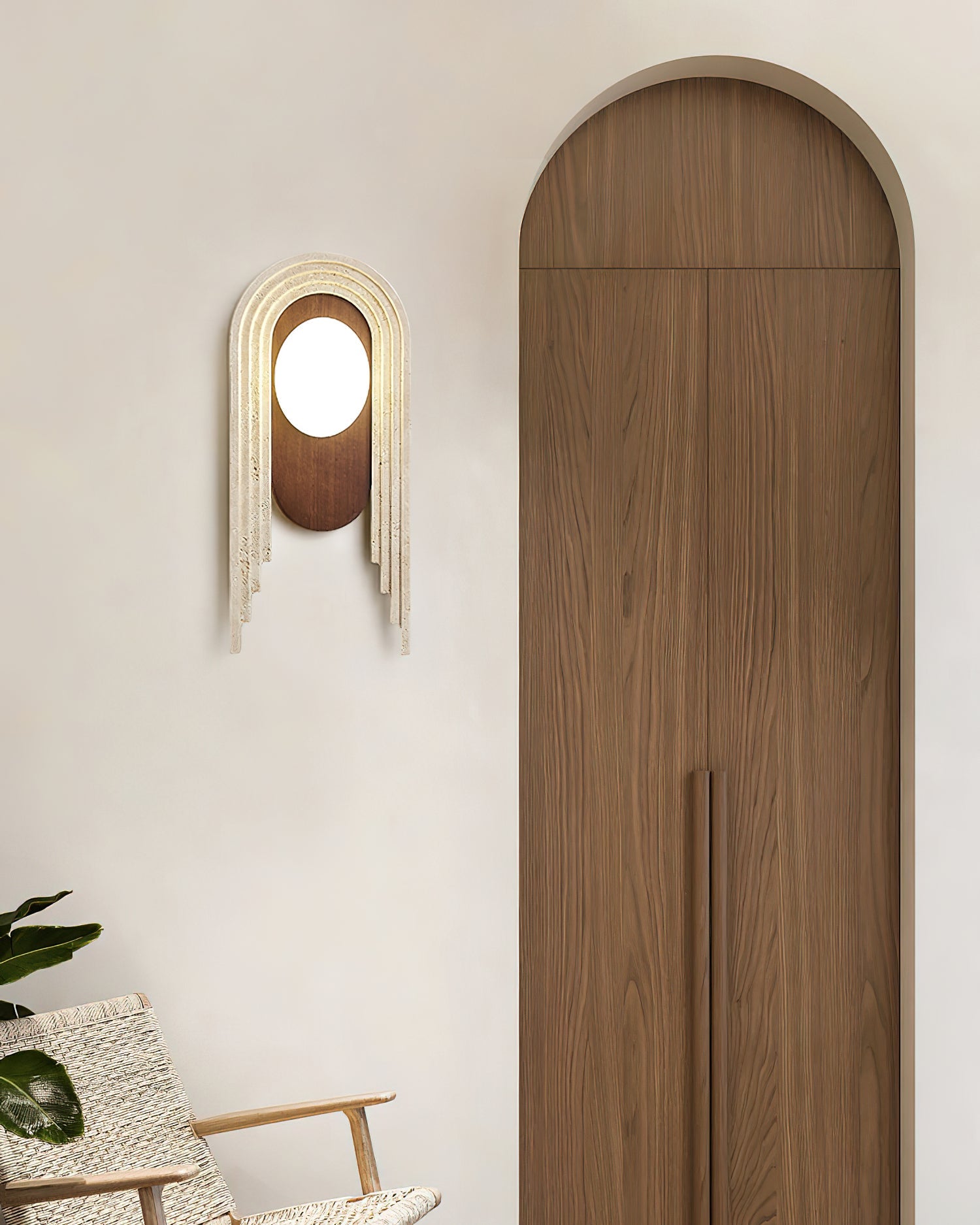 Uloryra Arch-Frame Travertine Wall Light - Blowlighting