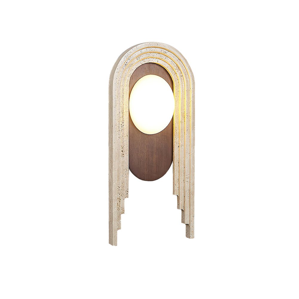 Uloryra Arch-Frame Travertine Wall Light - Blowlighting