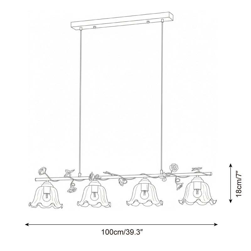 Vine Natural Glass Sonata Chandelier