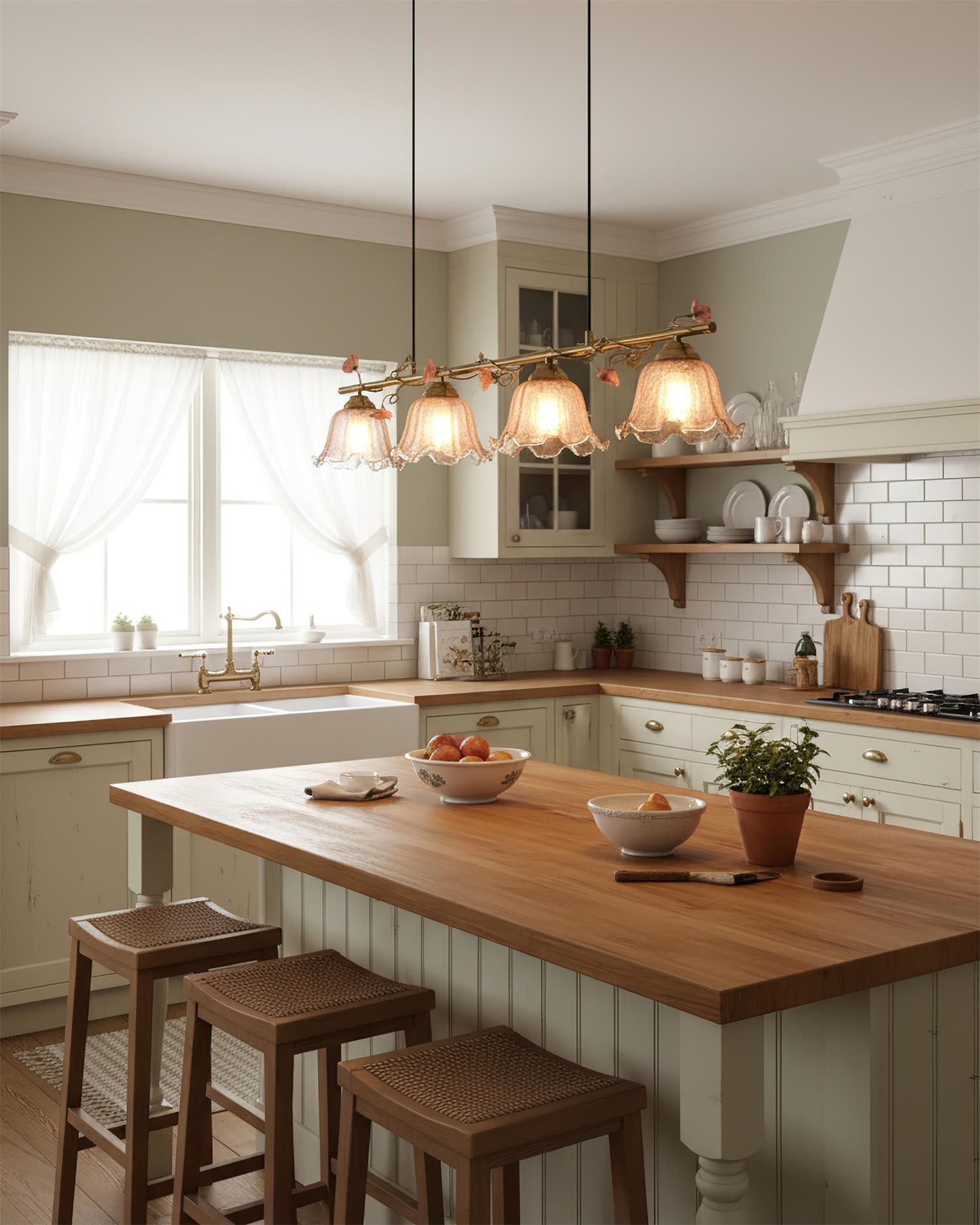 Vine Natural Glass Sonata Chandelier