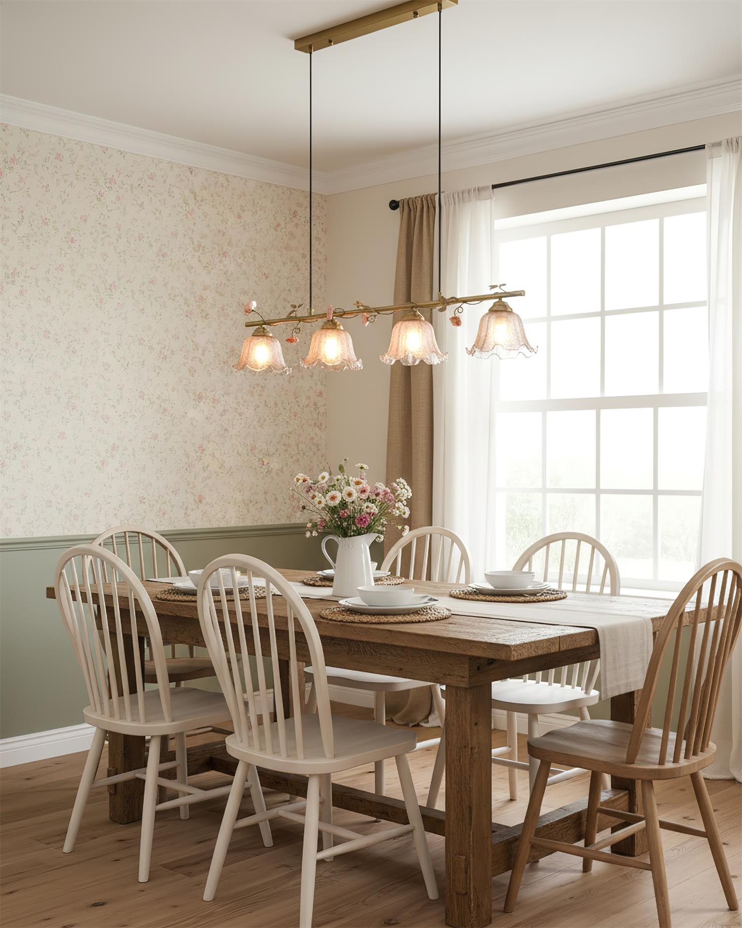 Vine Natural Glass Sonata Chandelier