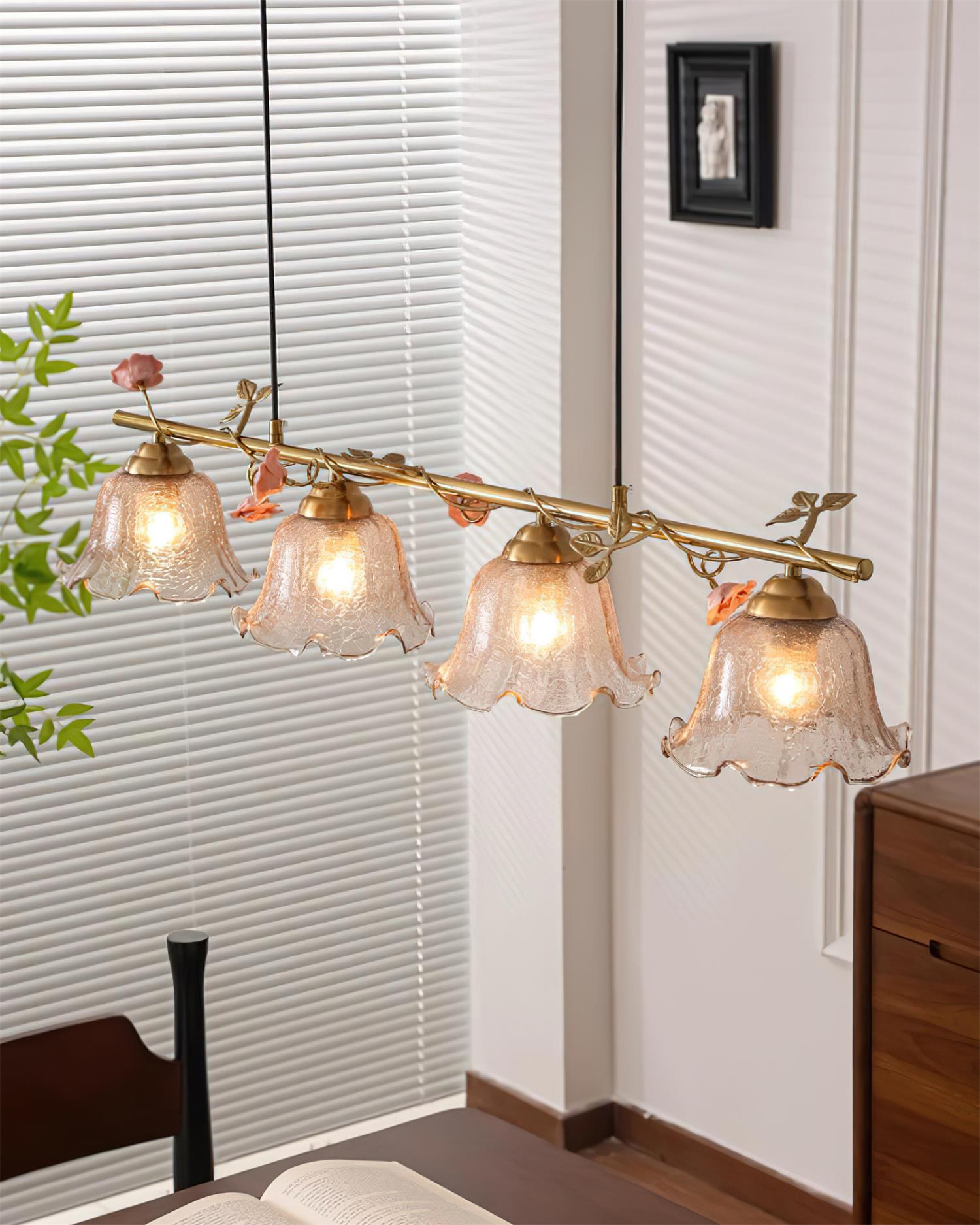 Vine Natural Glass Sonata Chandelier