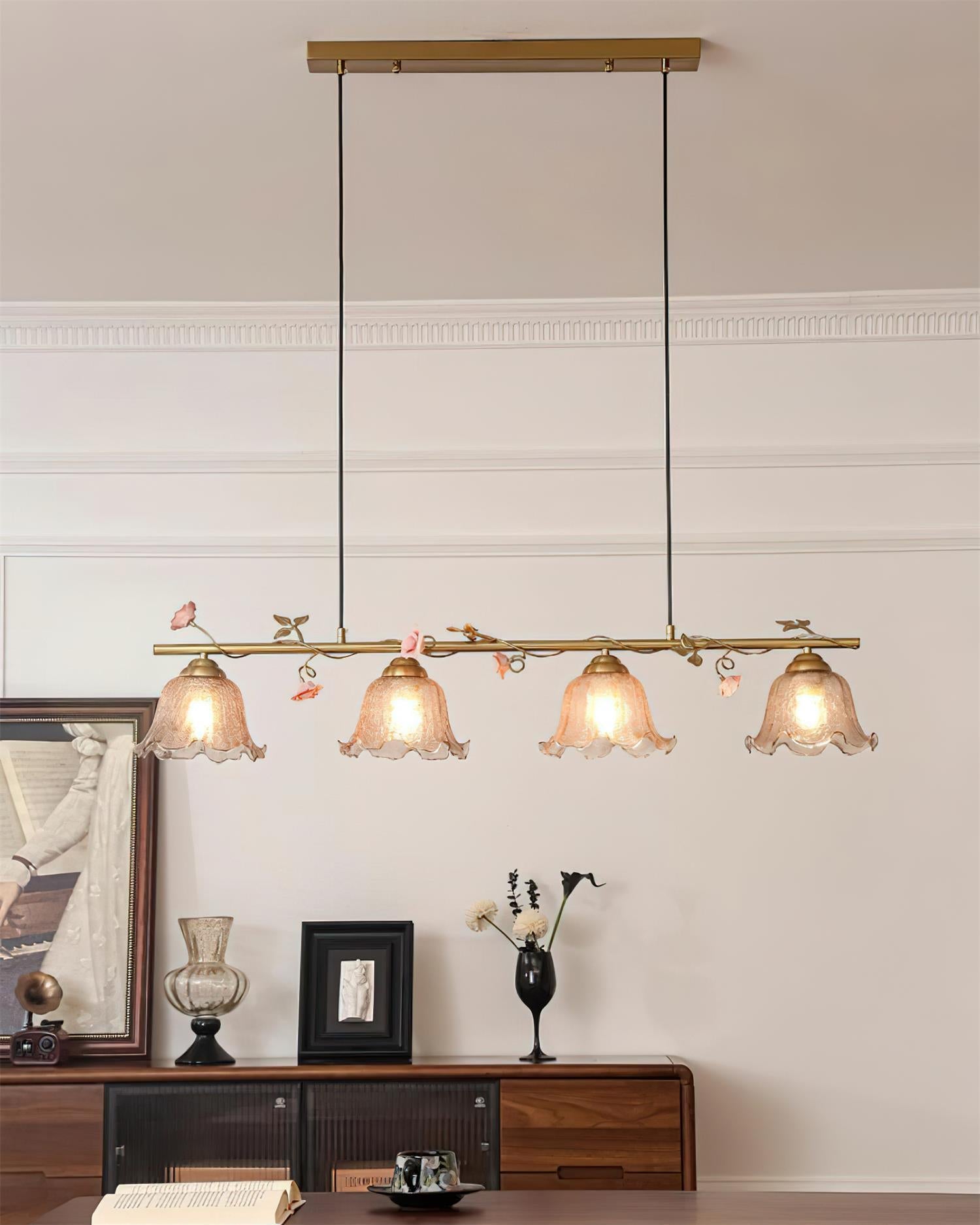 Vine Natural Glass Sonata Chandelier