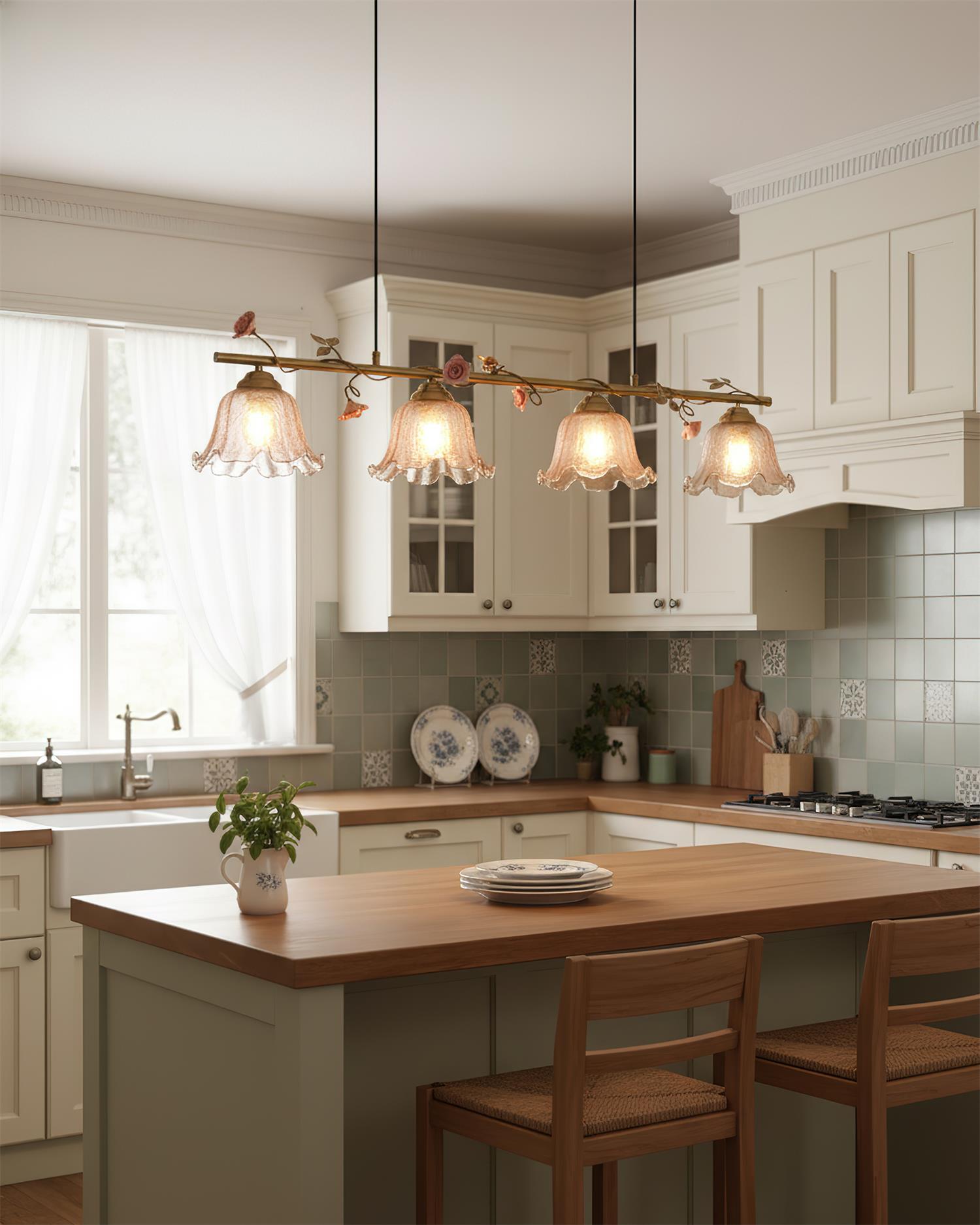 Vine Natural Glass Sonata Chandelier