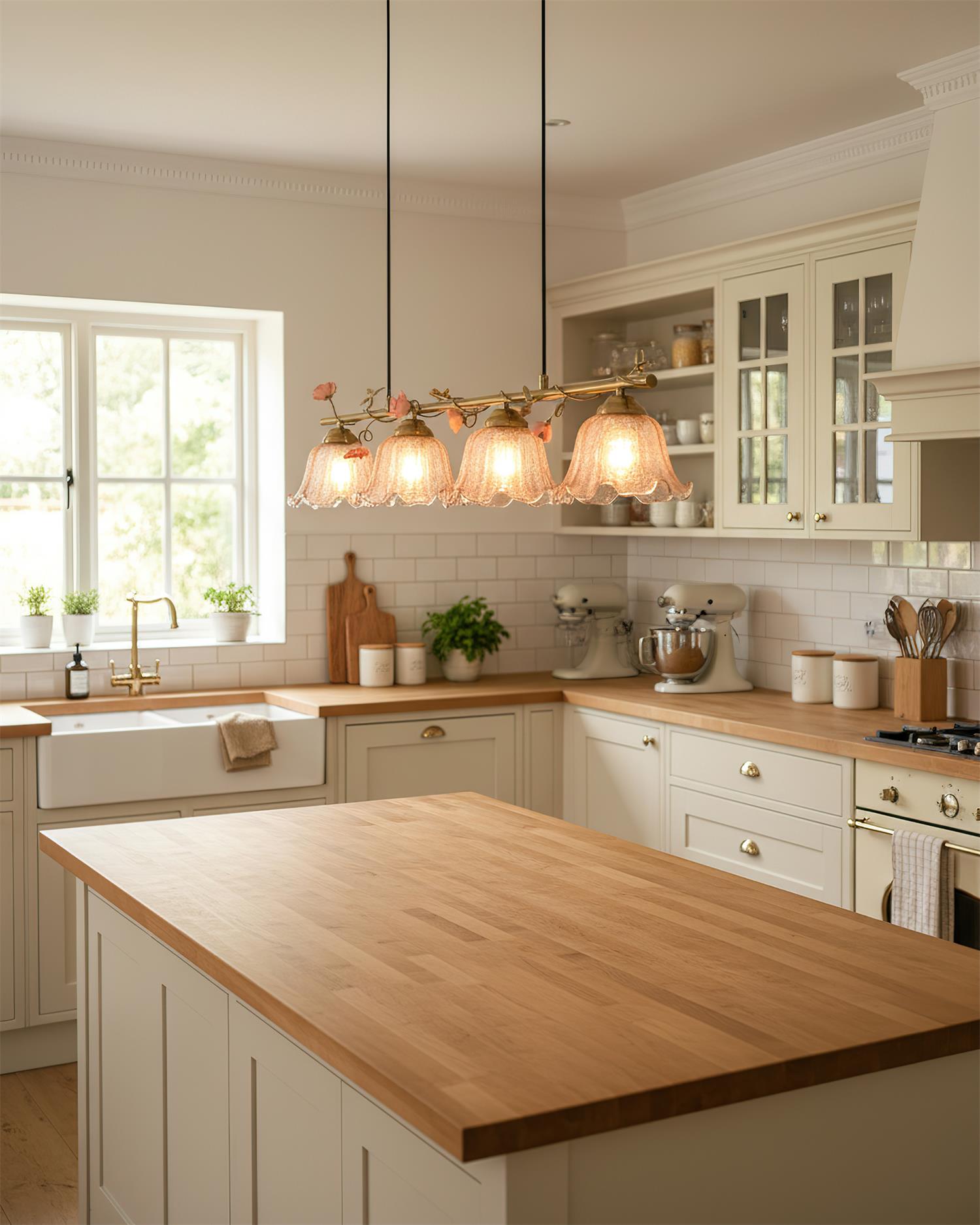 Vine Natural Glass Sonata Chandelier