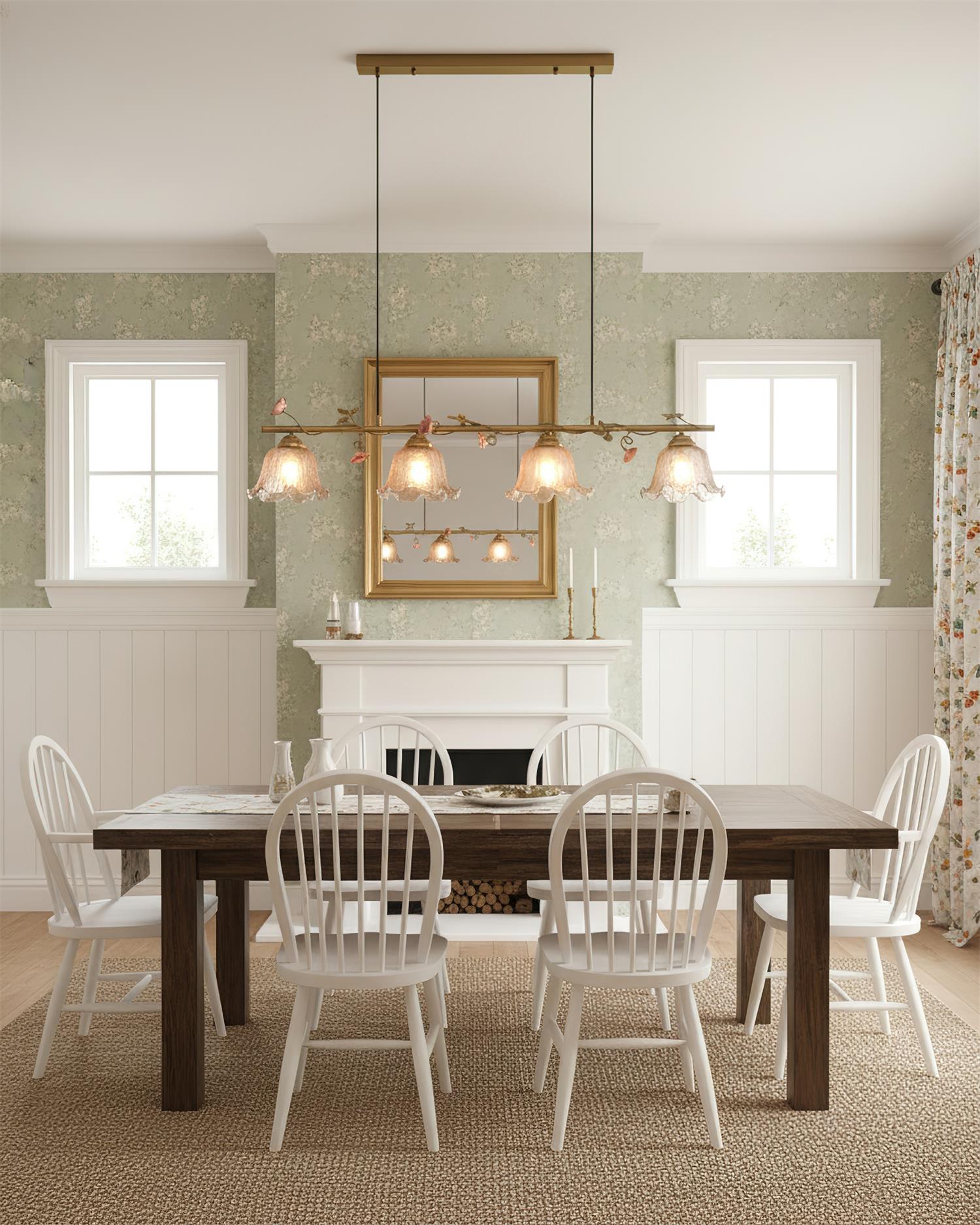 Vine Natural Glass Sonata Chandelier