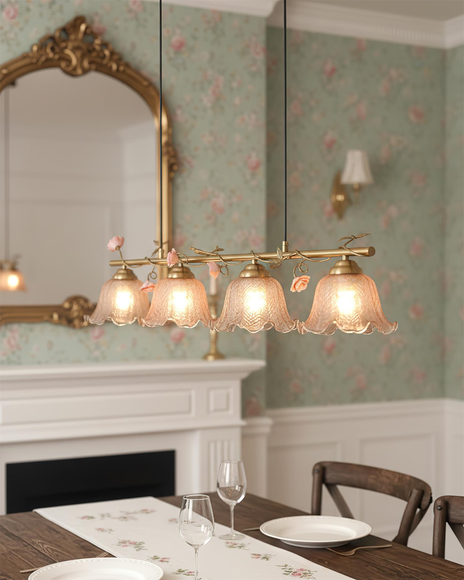 Vine Natural Glass Sonata Chandelier