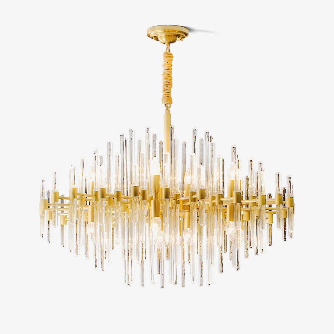 Vintage Antique Brass Chandelier - Blowlighting