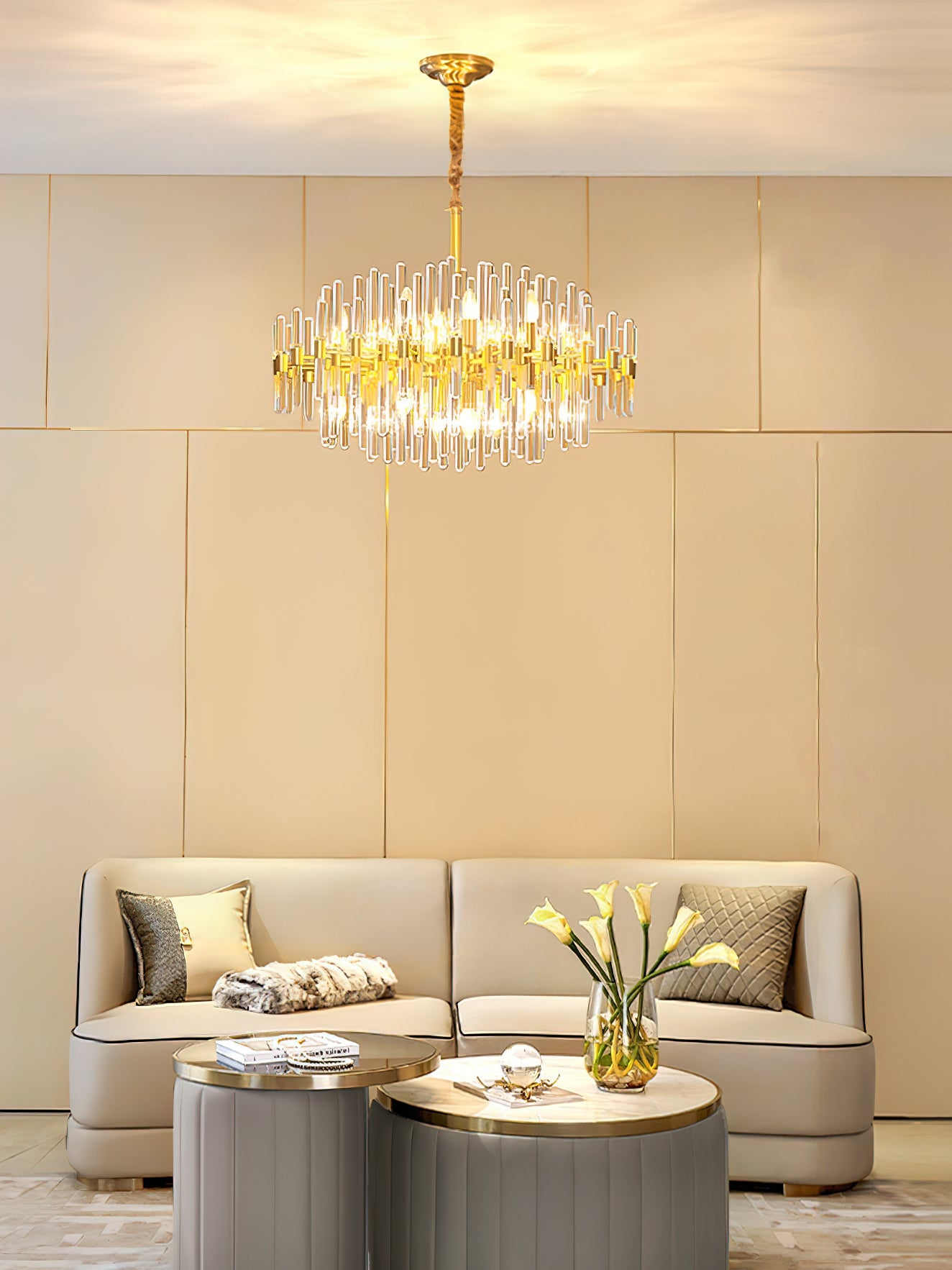 Vintage Antique Brass Chandelier - Blowlighting