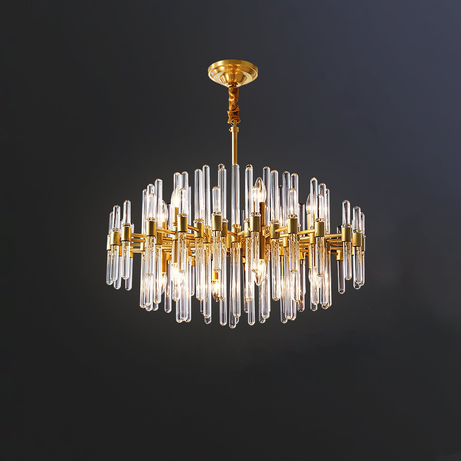 Vintage Antique Brass Chandelier - Blowlighting