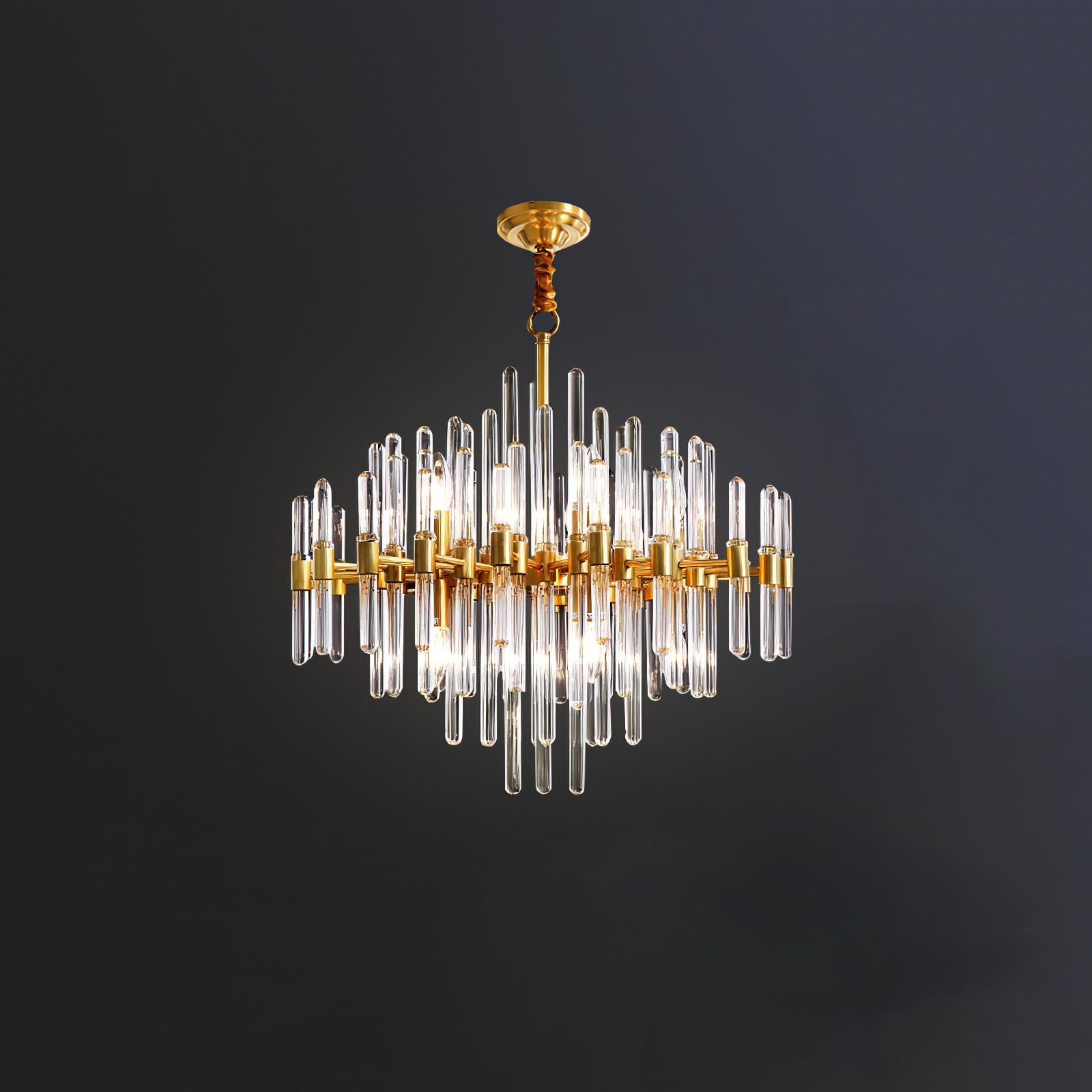 Vintage Antique Brass Chandelier - Blowlighting