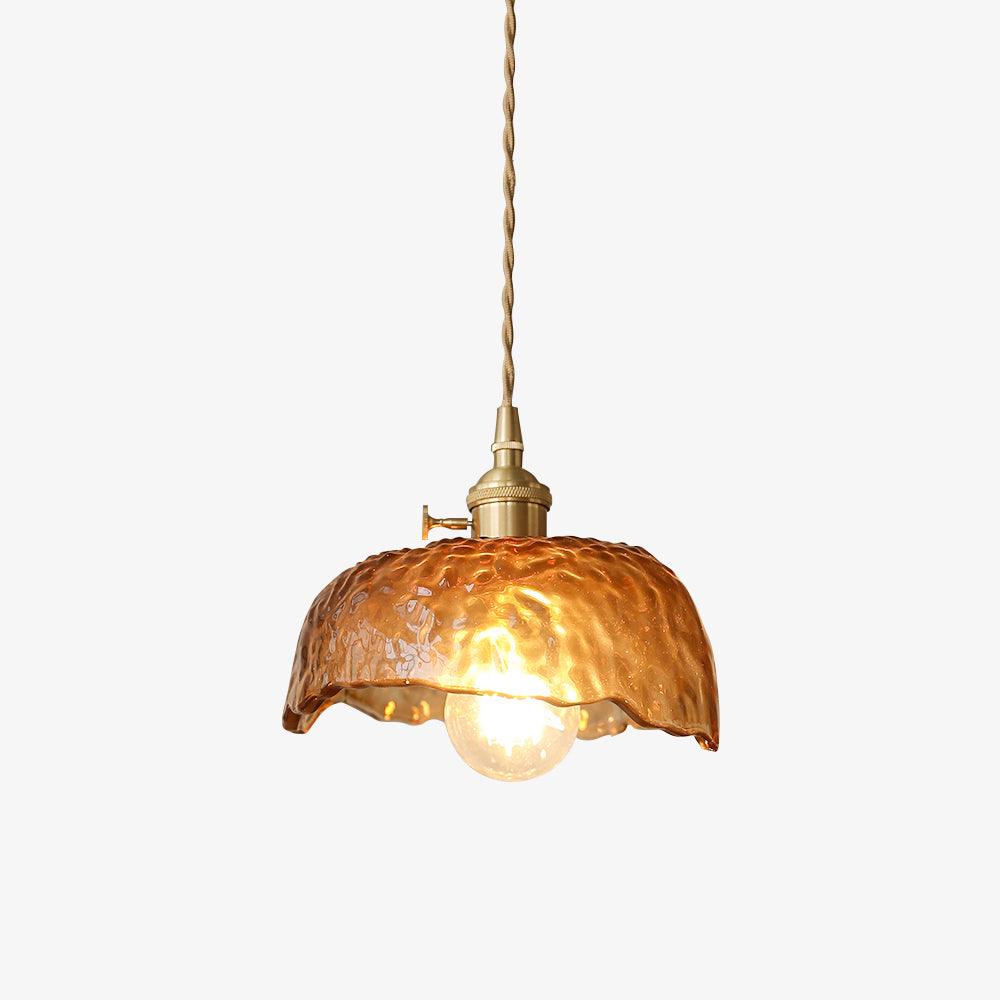 Vintage Brown Glass Pendant Light - Blowlighting
