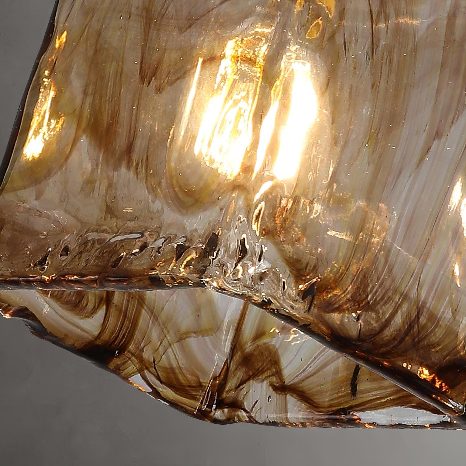 Vintage Brown Glass Pendant Light - Blowlighting