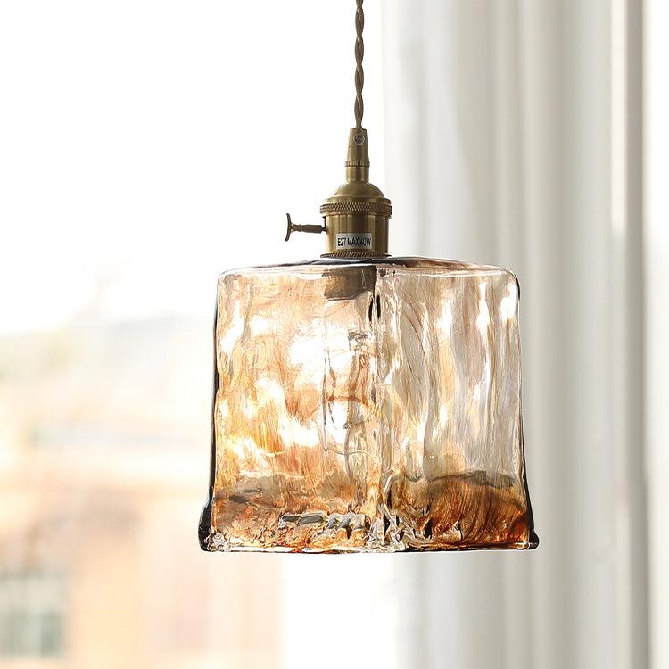 Vintage Brown Glass Pendant Light - Blowlighting